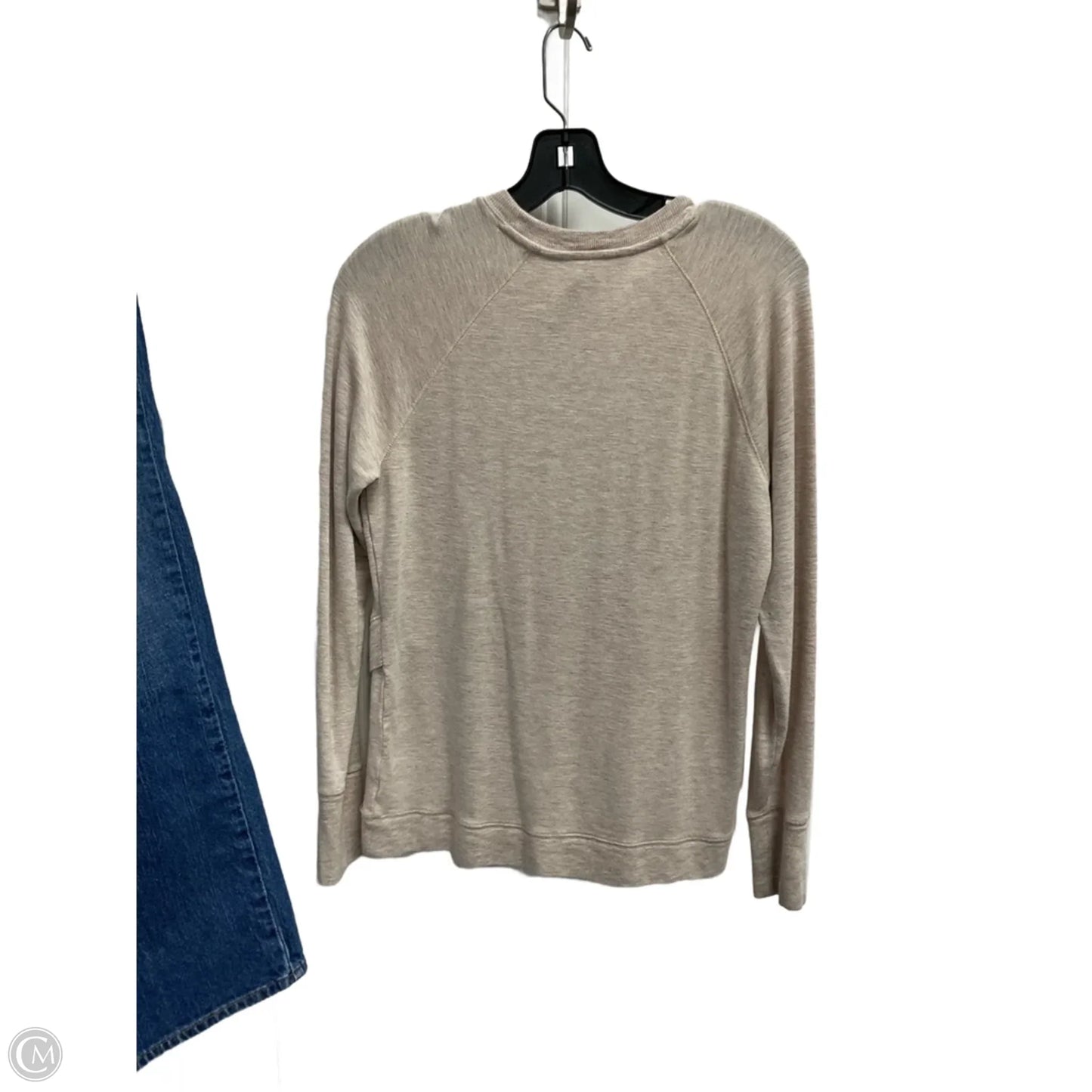 Sweatshirt Crewneck By Athleta In Beige, Size: S