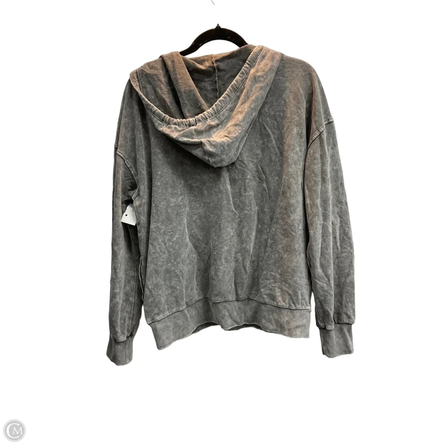 Sweatshirt Hoodie By Blu Pepper In Grey, Size: M