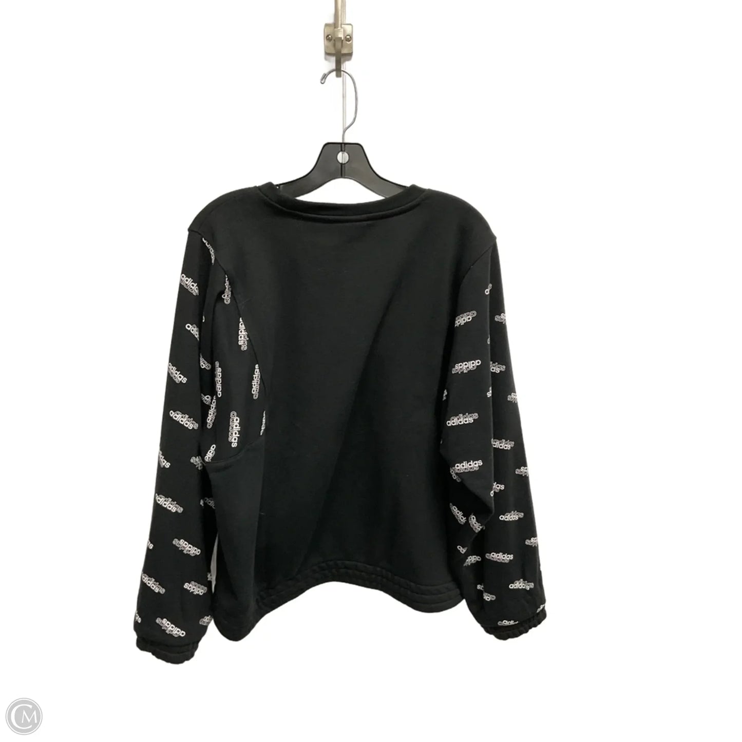 Sweatshirt Crewneck By Adidas In Black, Size: M