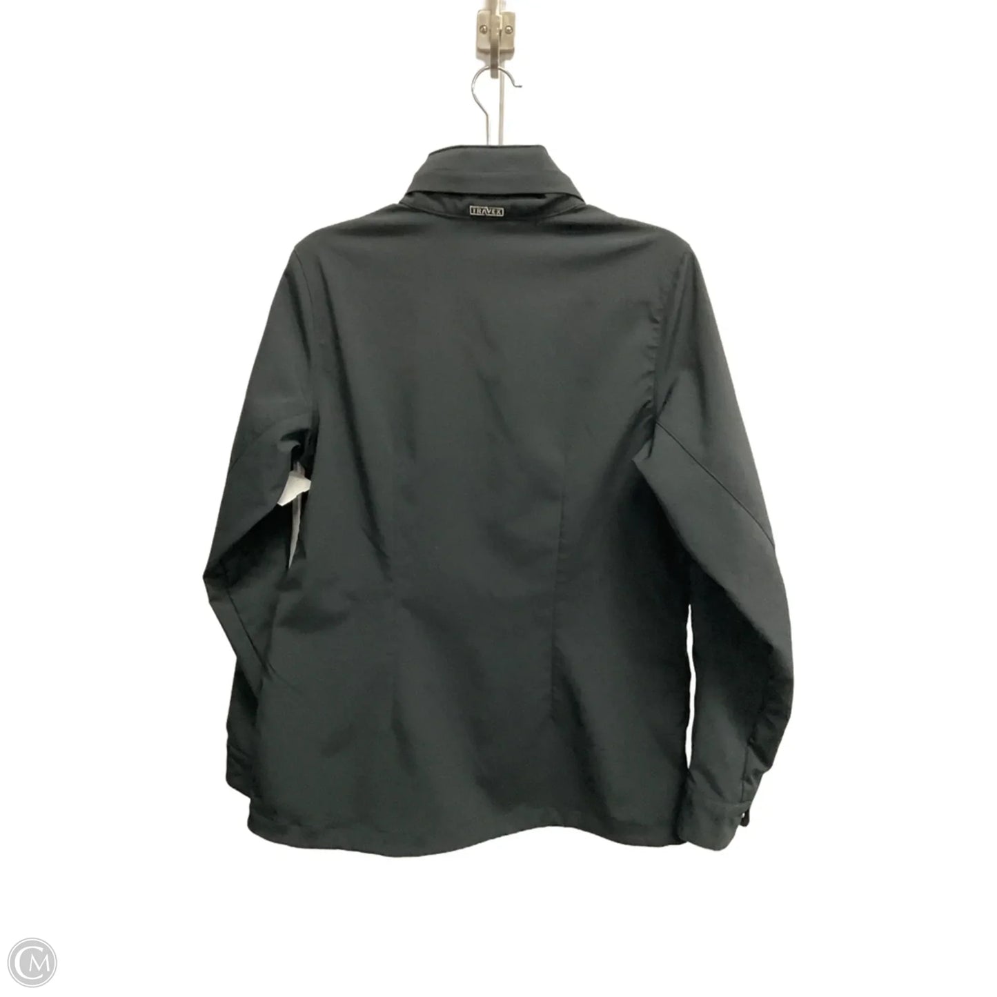 Jacket Windbreaker By Eddie Bauer In Black, Size: M