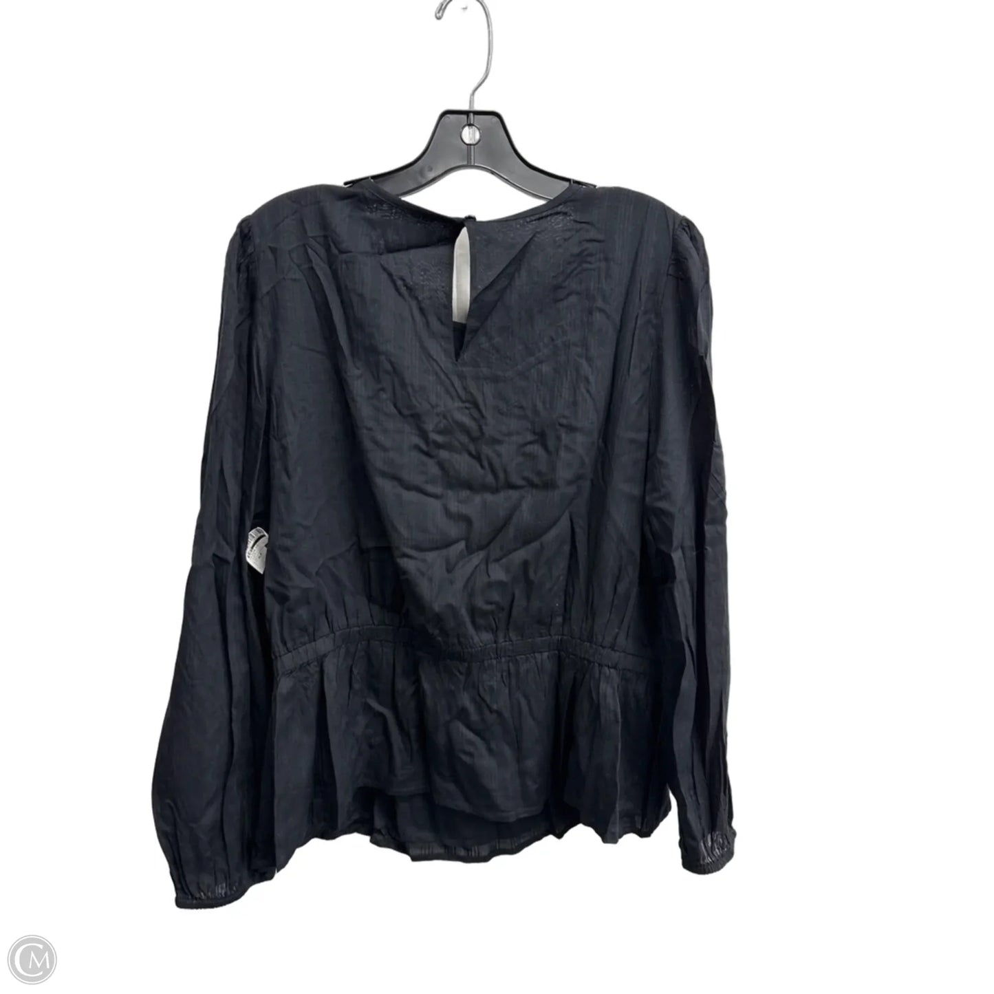Blouse Long Sleeve By Loft In Black, Size: Xlp