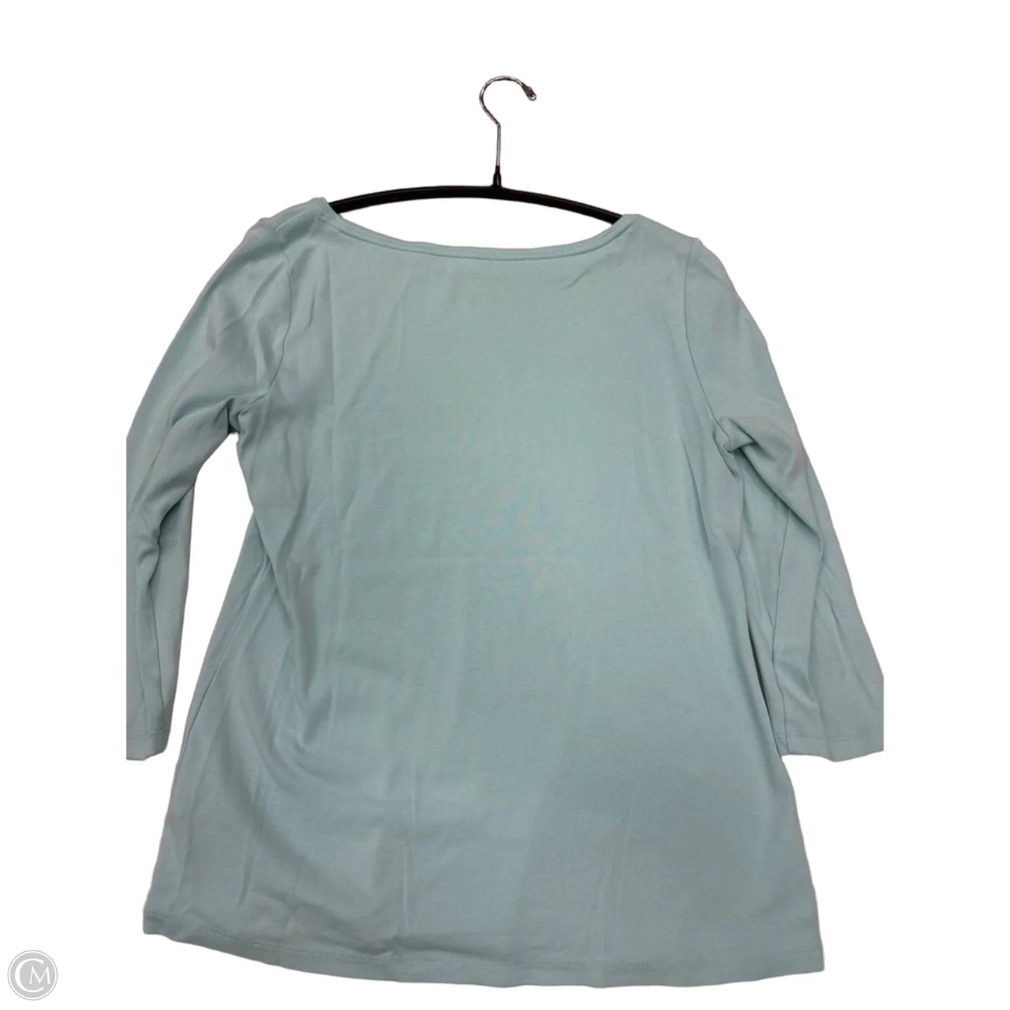 Top 3/4 Sleeve Basic By Talbots In Aqua, Size: Mp