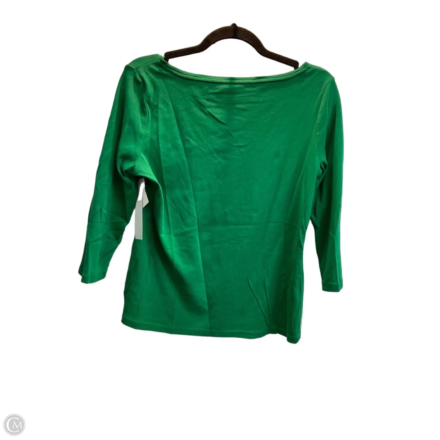 Top 3/4 Sleeve Basic By Talbots In Green, Size: Mp