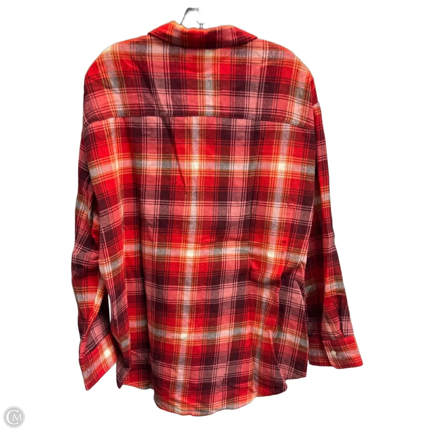 Top Long Sleeve By Old Navy In Plaid Pattern, Size: L