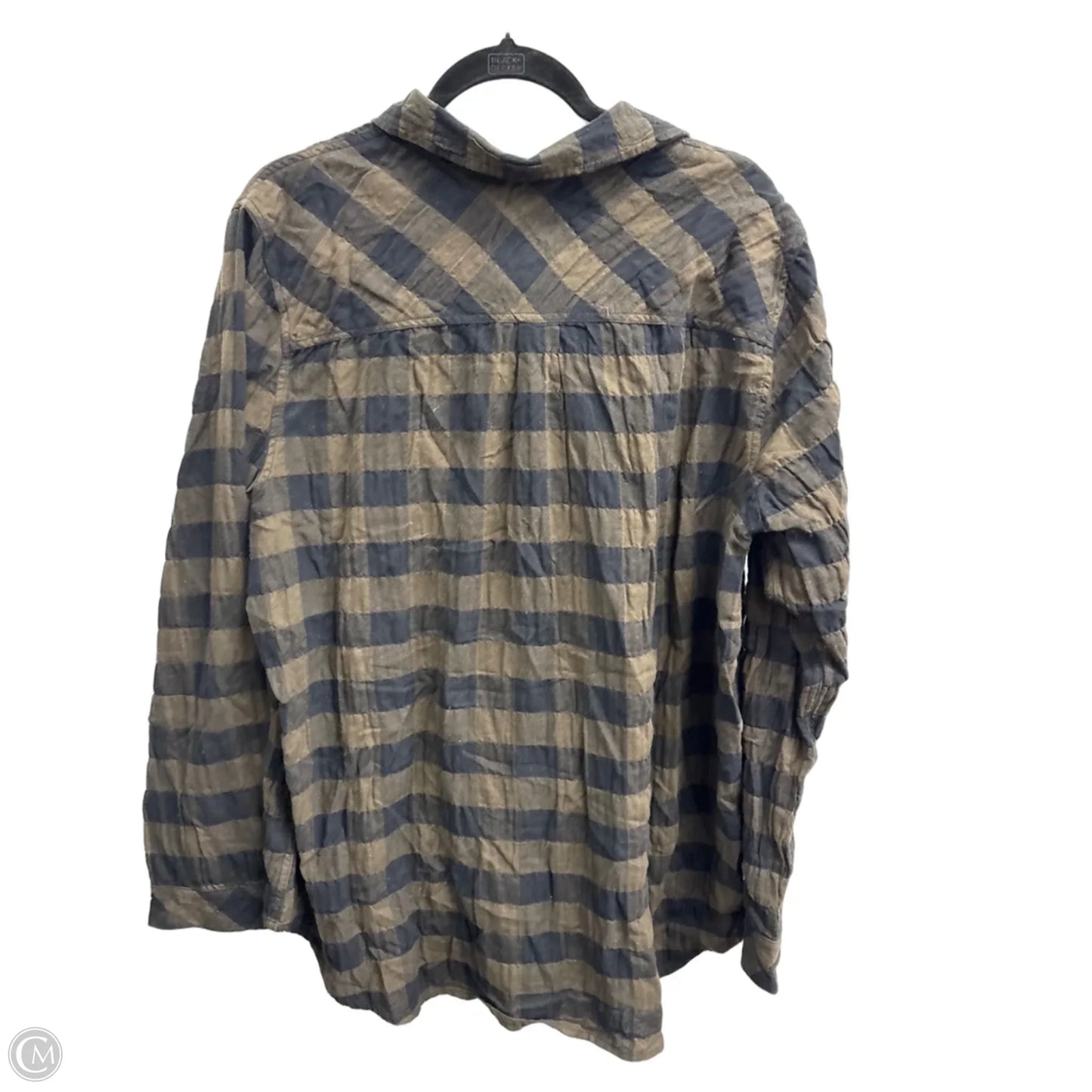 Top Long Sleeve By Beachlunchlounge In Plaid Pattern, Size: Xl