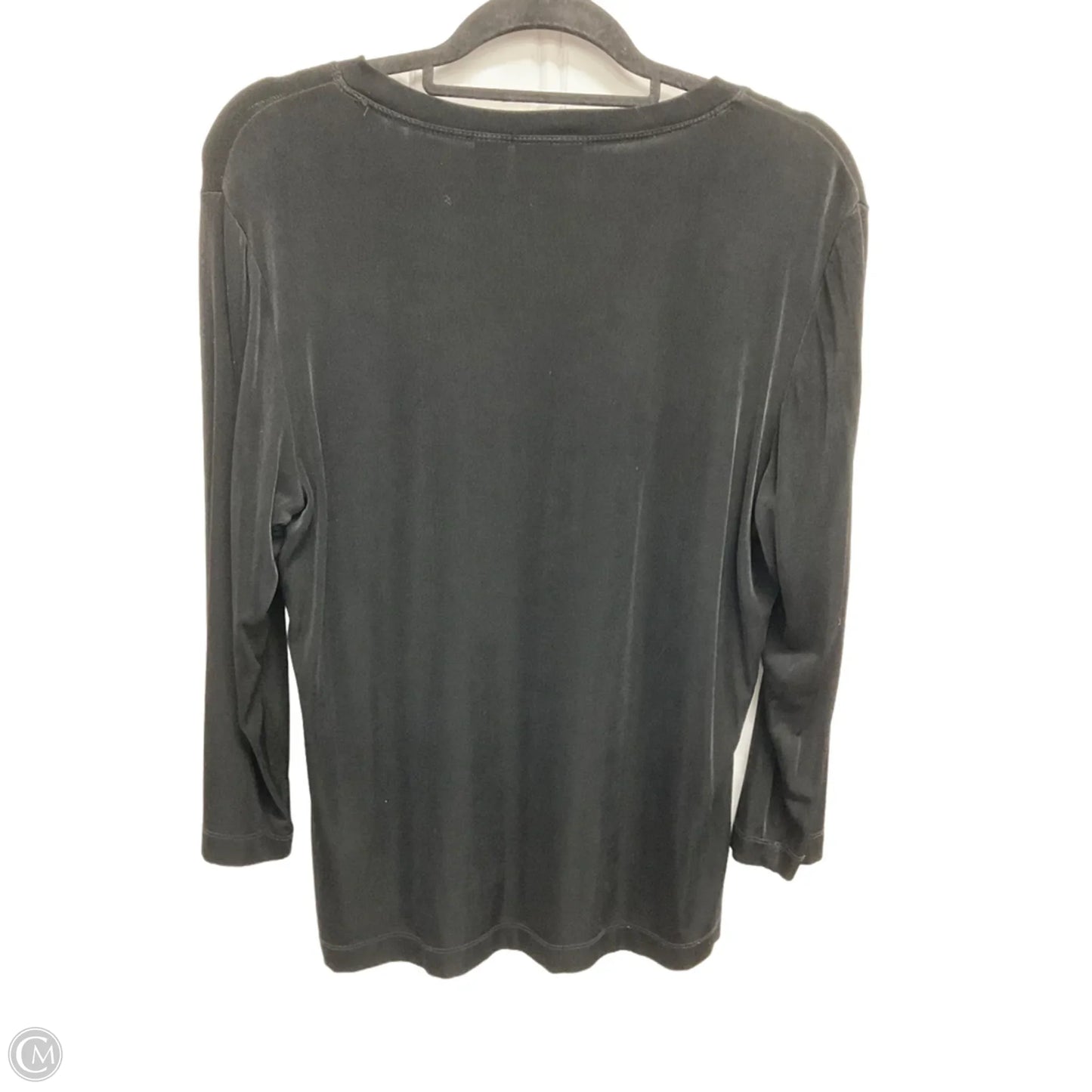 Top 3/4 Sleeve By Chicos In Black, Size: L