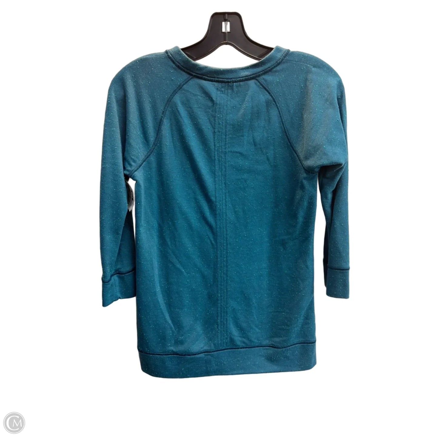 Athletic Top Long Sleeve Crewneck By The North Face In Teal, Size: S