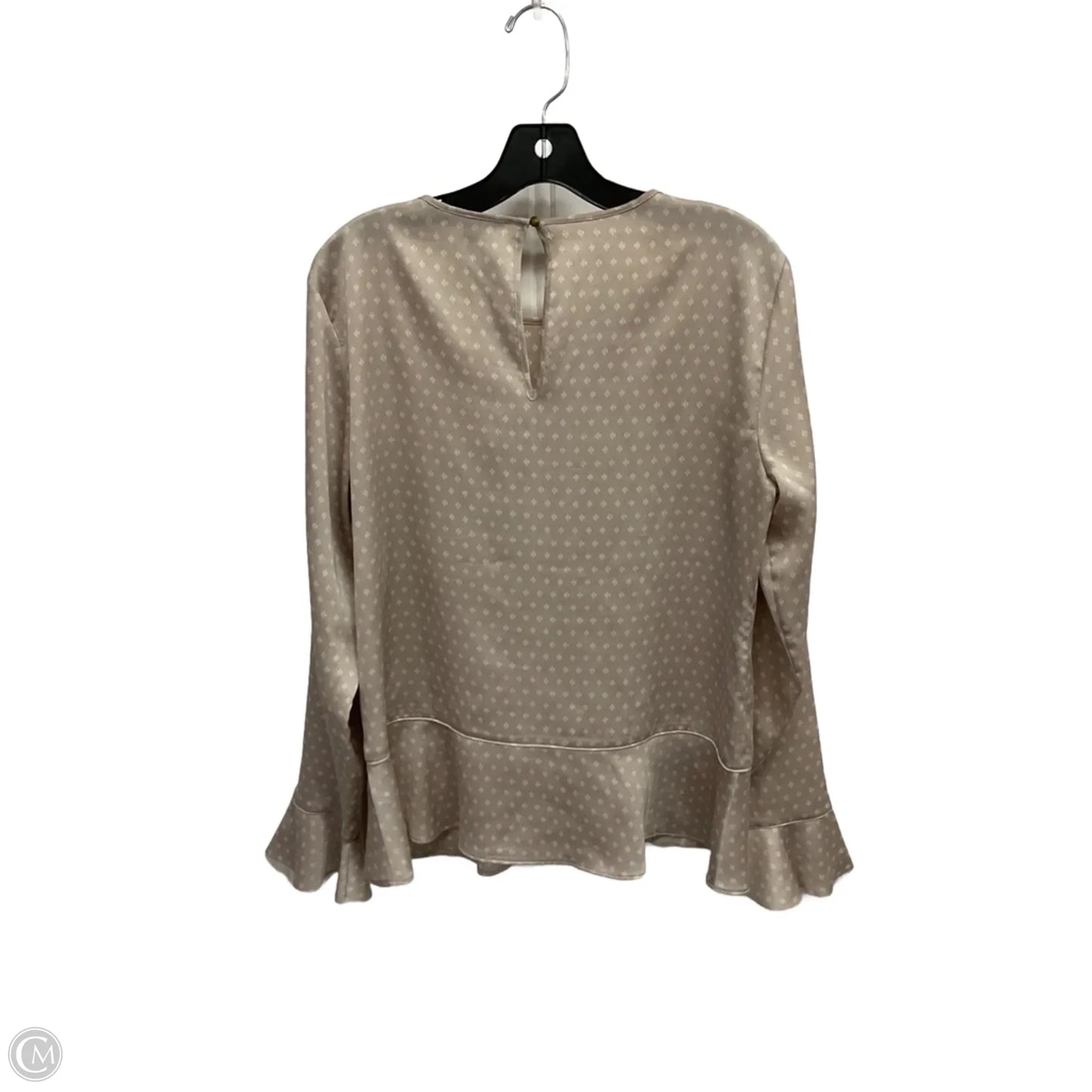 Blouse Long Sleeve By Banana Republic In Beige, Size: M