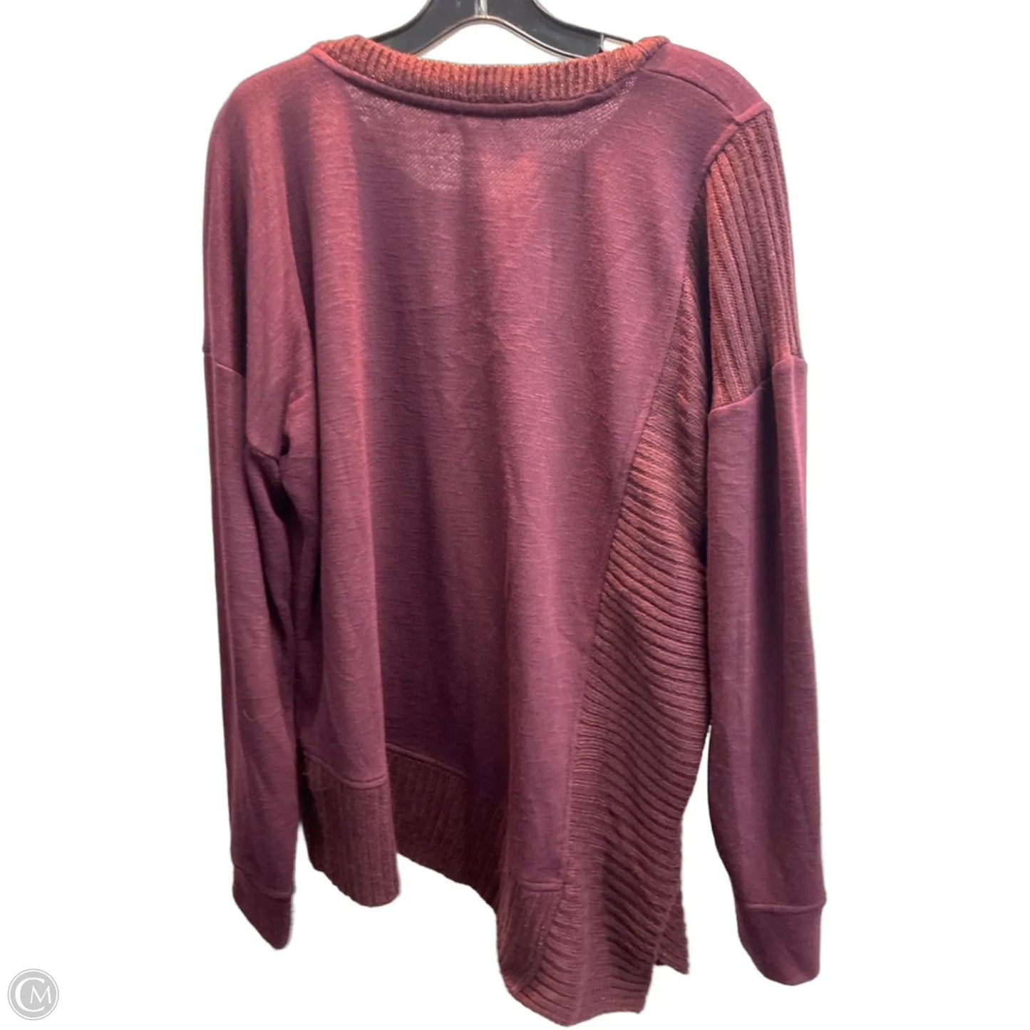 Top Long Sleeve By Maurices In Maroon, Size: Xl