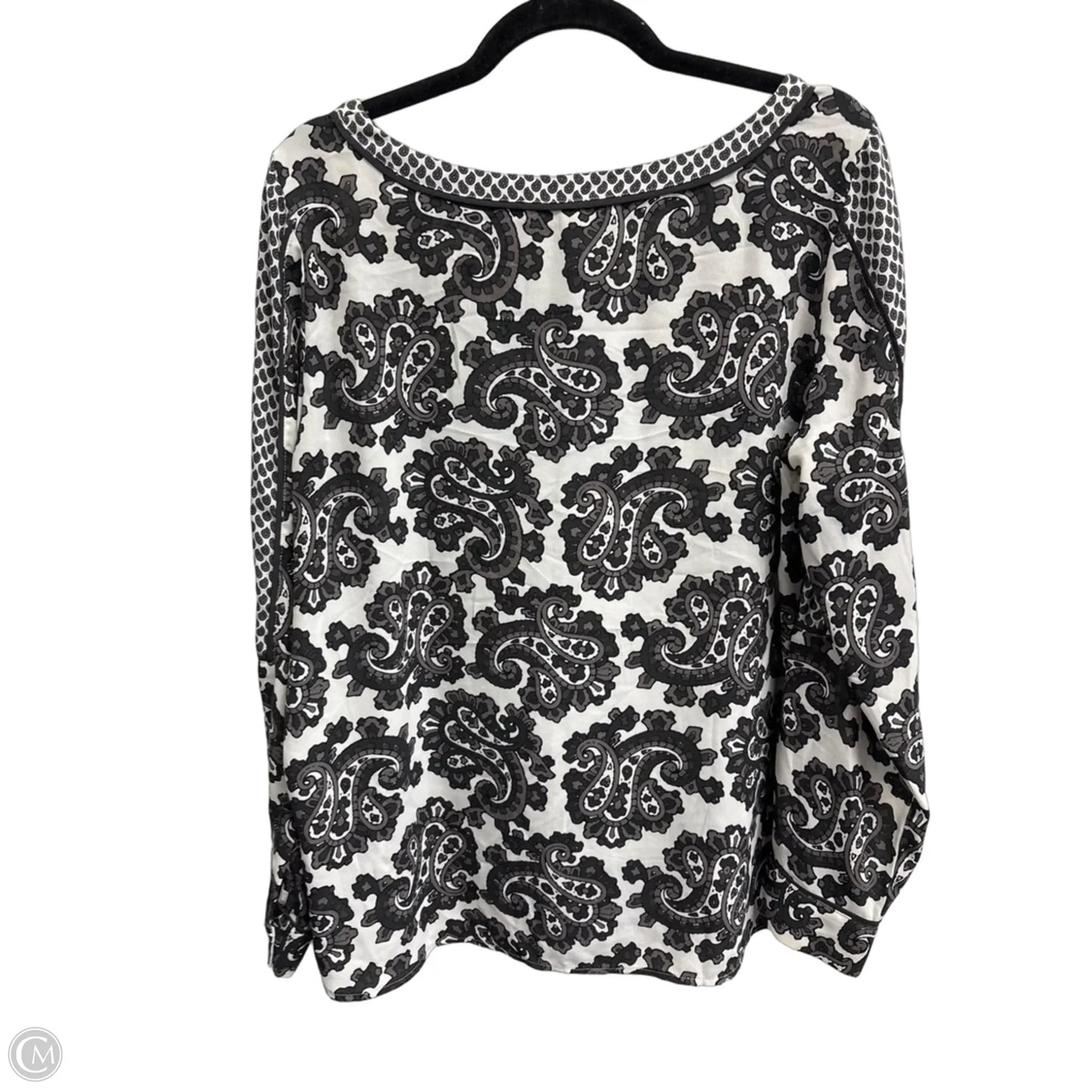 Blouse Long Sleeve By Loft In Paisley Print, Size: Lp
