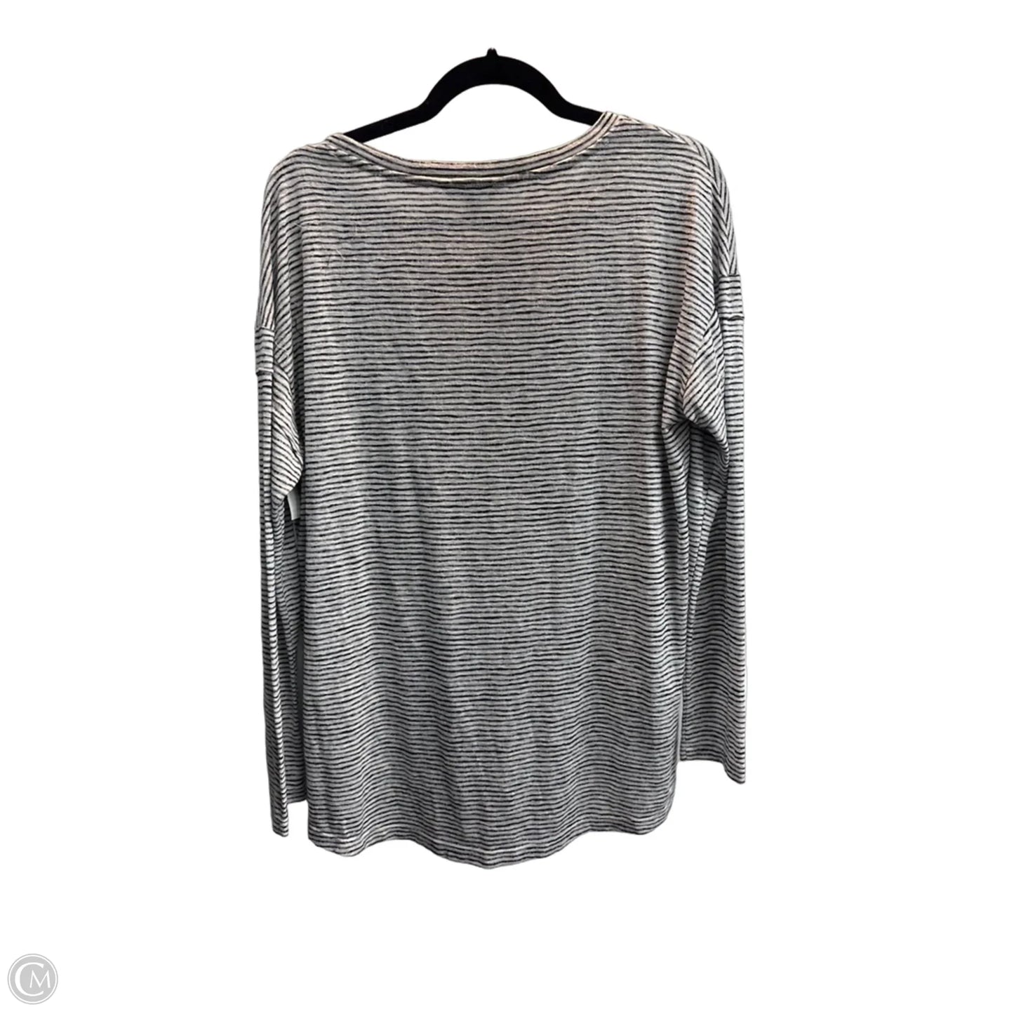 Top Long Sleeve Basic By Banana Republic In Striped Pattern, Size: M