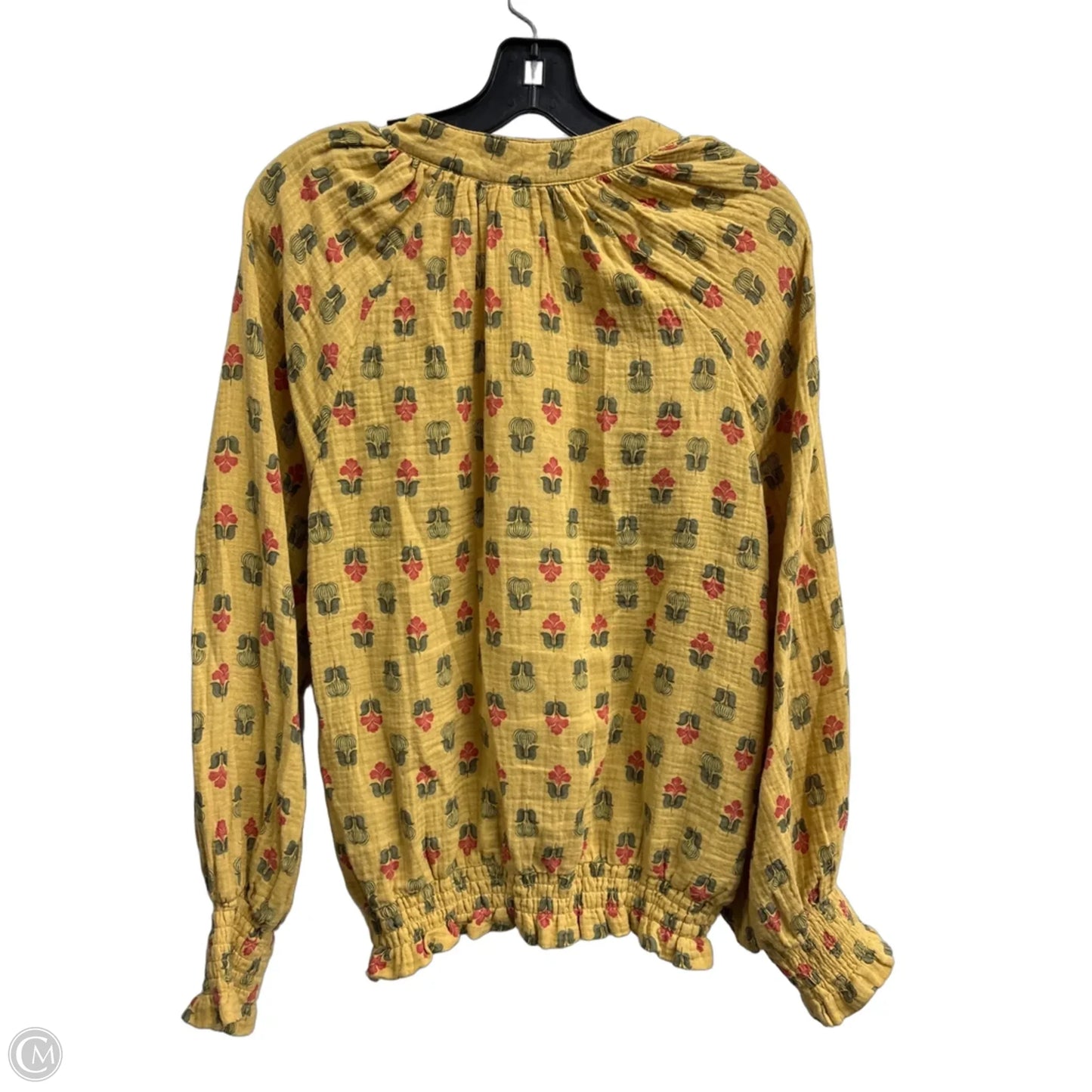 Top Long Sleeve By Porridge In Gold, Size: M