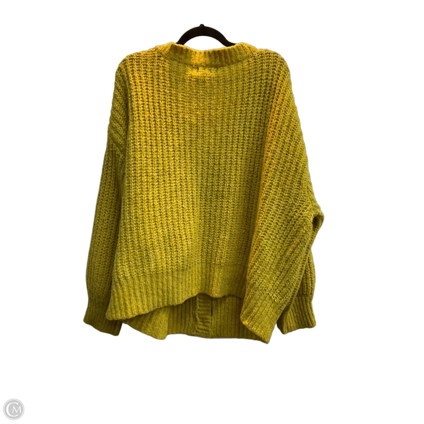 Sweater Cardigan By Ava & Viv In Chartreuse, Size: 4x