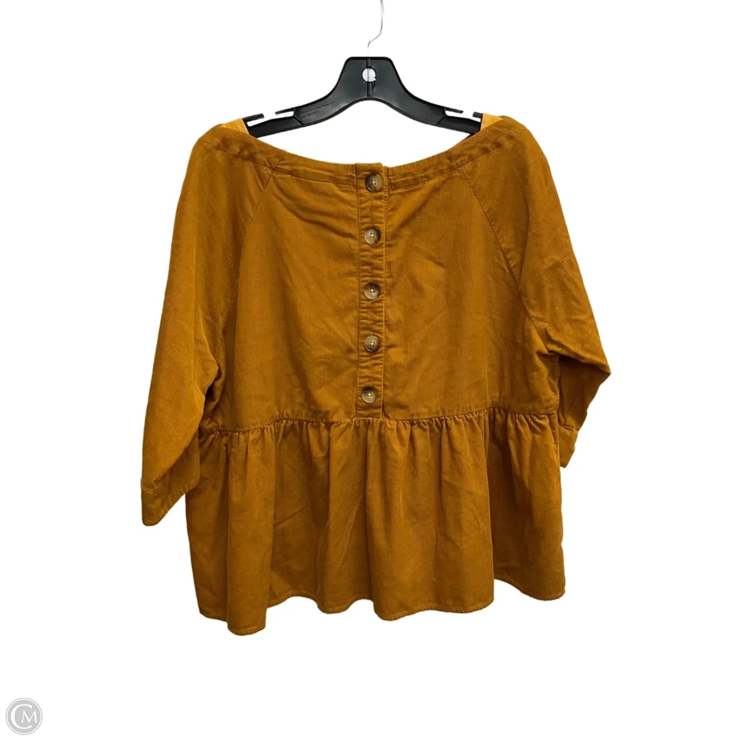 Top 3/4 Sleeve By Maeve In Gold, Size: S