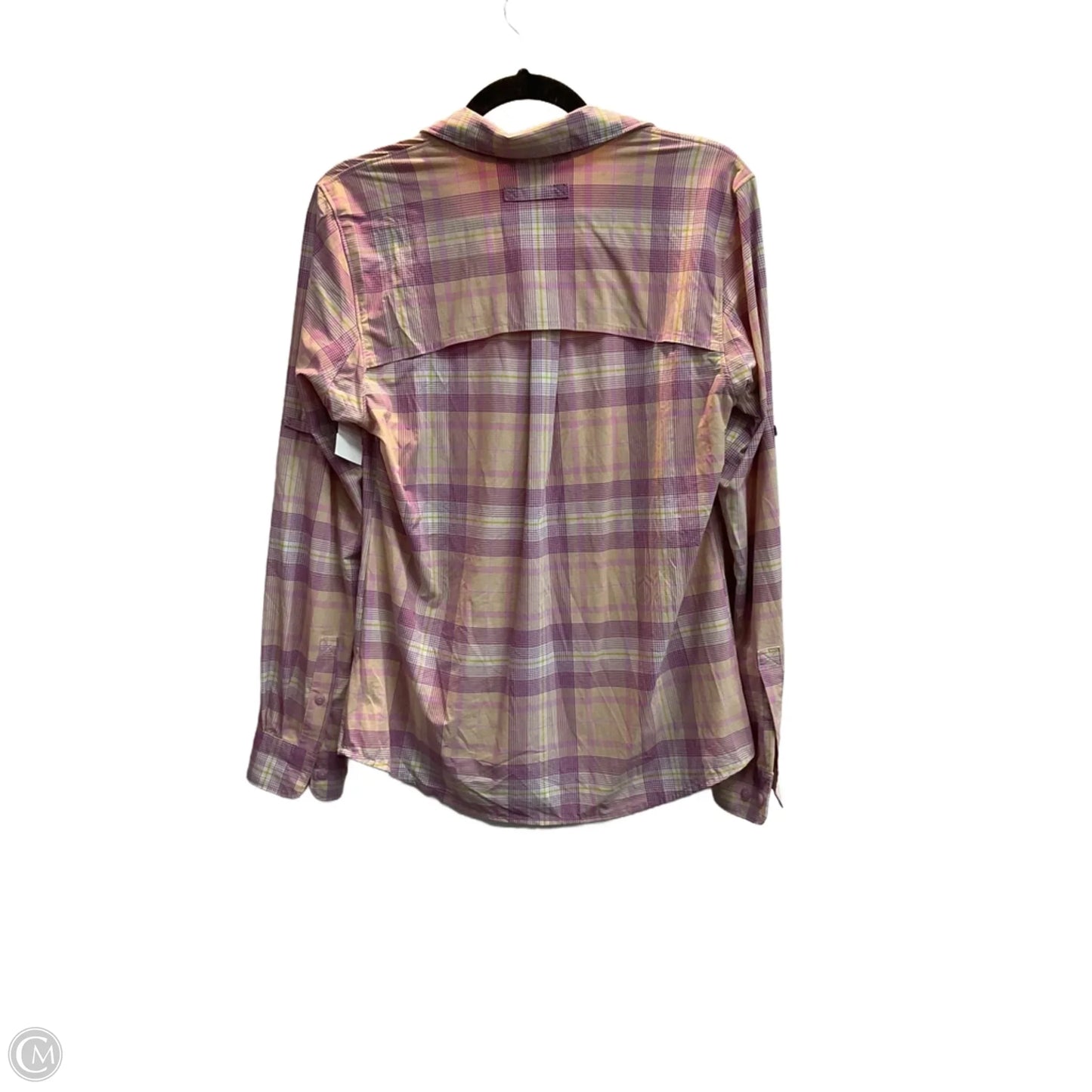 Blouse Long Sleeve By Duluth Trading In Plaid Pattern, Size: S