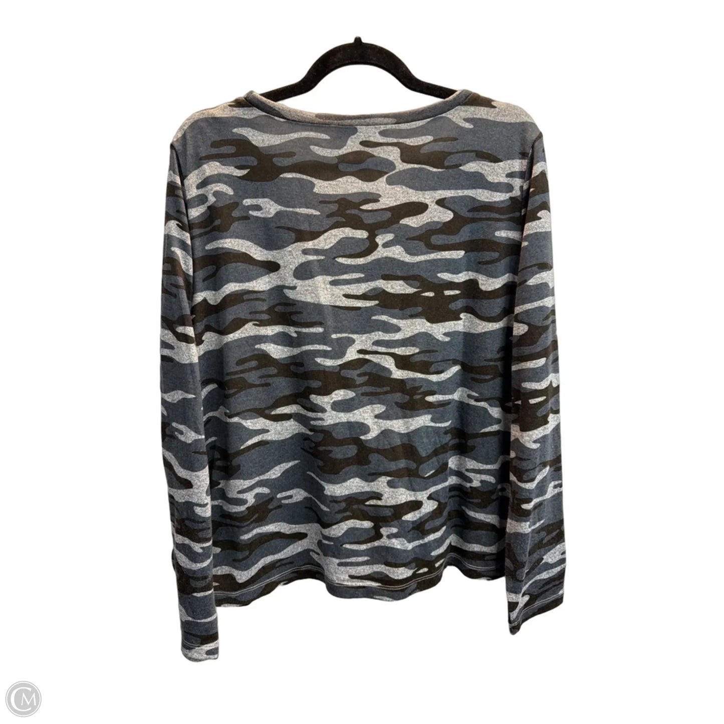 Top Long Sleeve By Elliott Lauren In Camouflage Print, Size: Xl