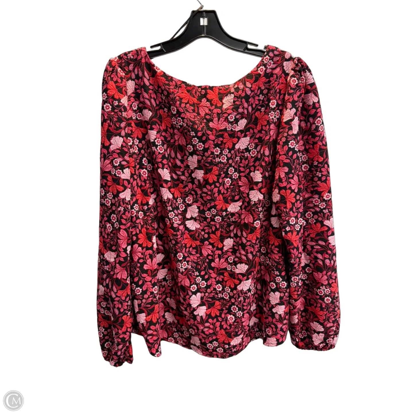 Blouse Long Sleeve By Draper James In Pink, Size: Xxl