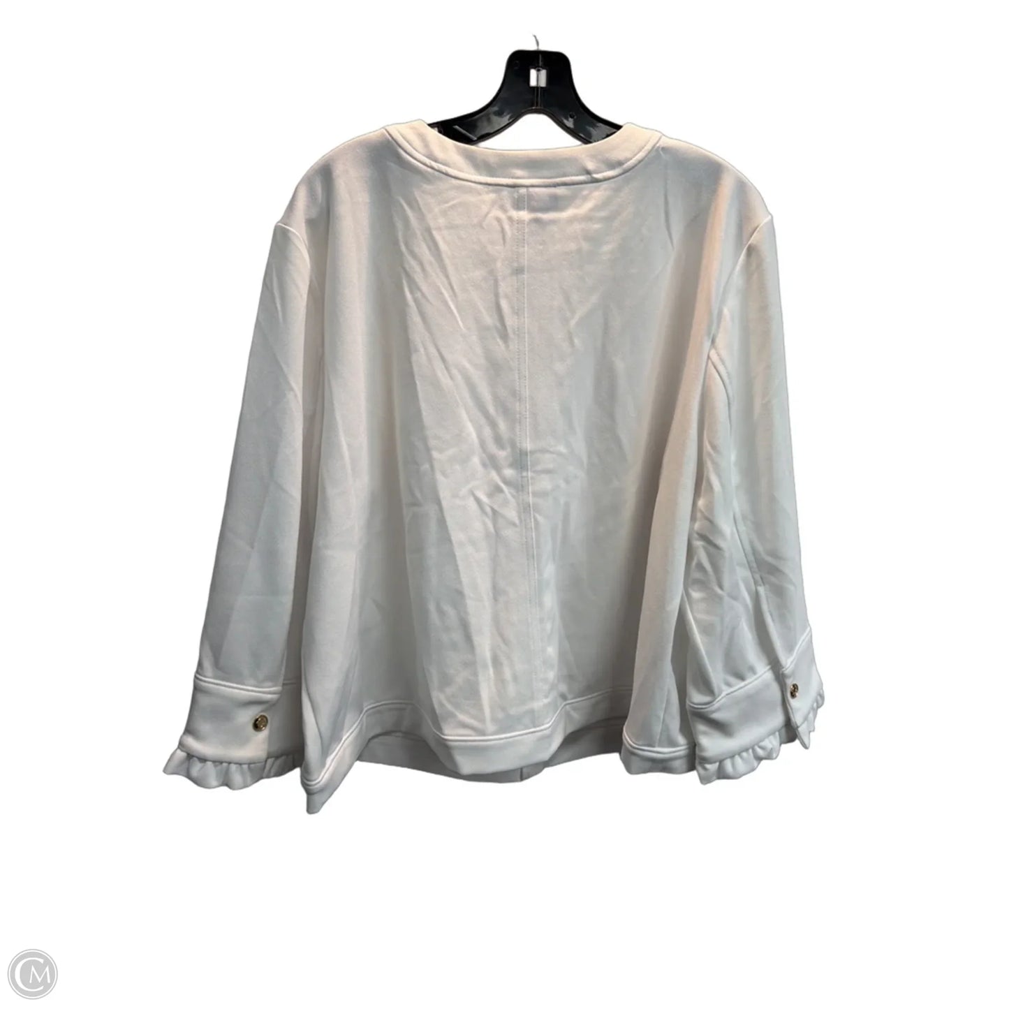 Jacket Shirt By Christian Siriano In White, Size: 2x