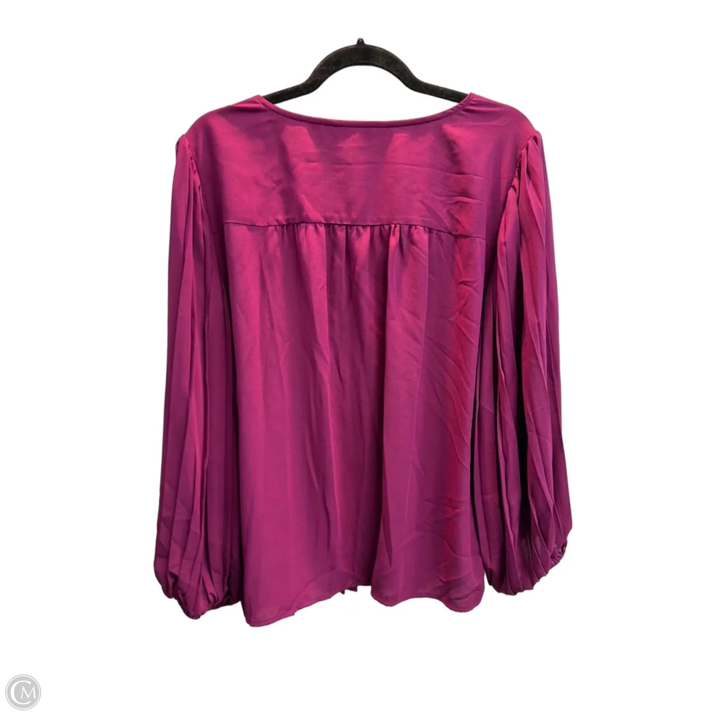 Blouse Long Sleeve By Nine West In Purple, Size: Xl