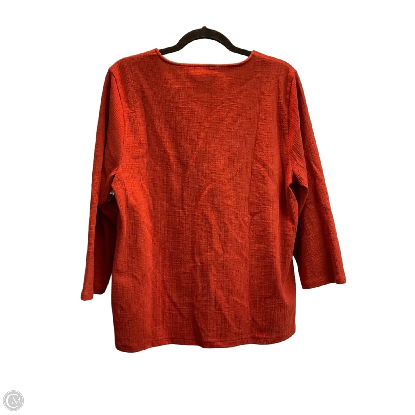 Top 3/4 Sleeve Basic By J. Crew In Orange, Size: Xl