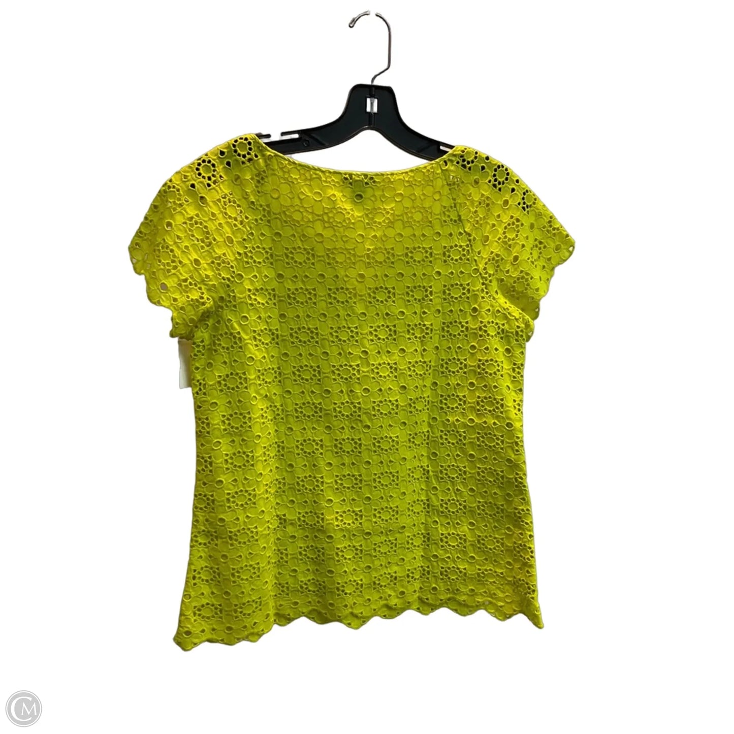Top Short Sleeve By J. Crew In Chartreuse, Size: S