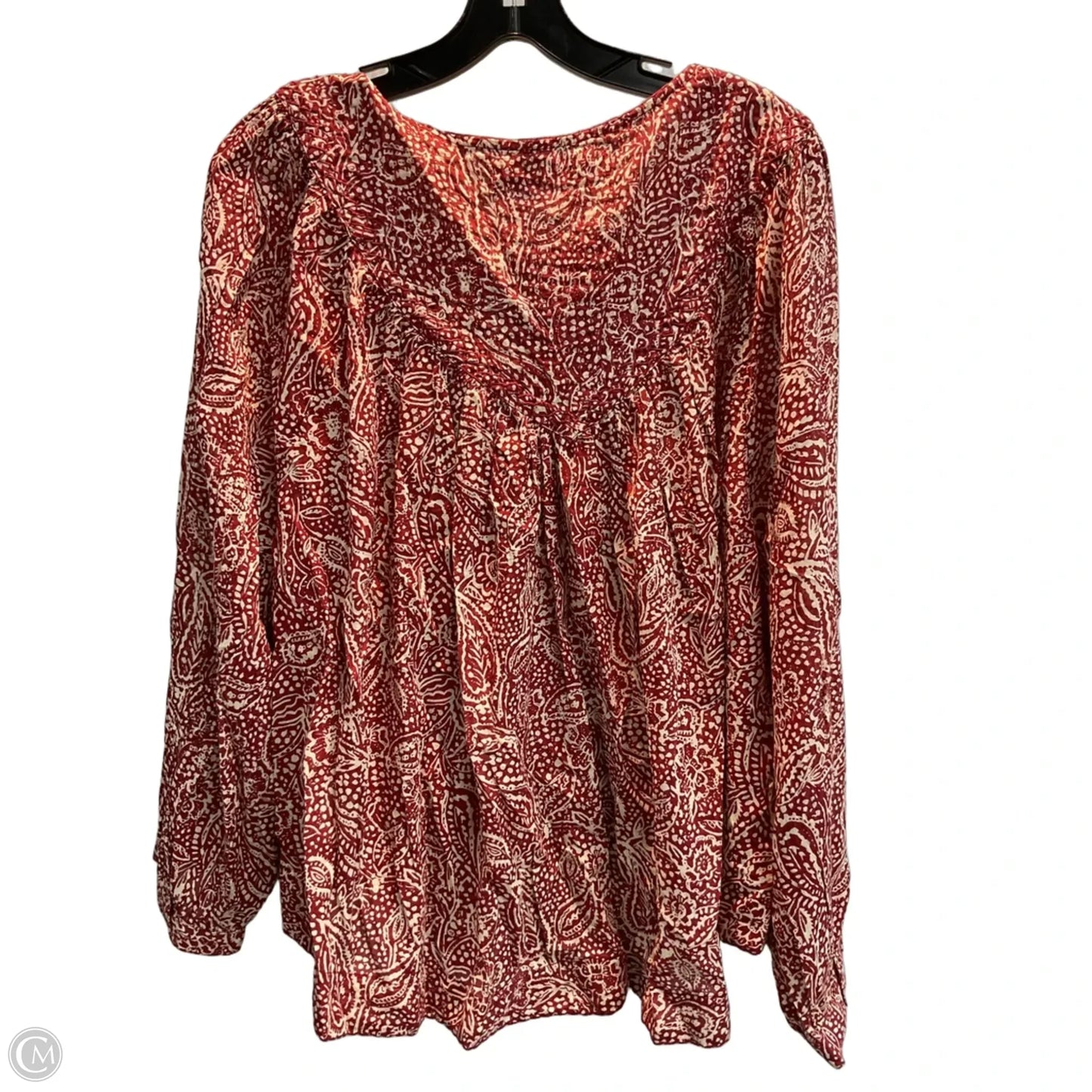 Blouse Long Sleeve By We The Free In Red, Size: M