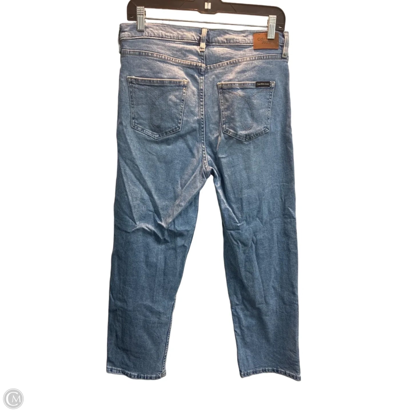 Jeans Straight By Calvin Klein In Blue Denim, Size: 6