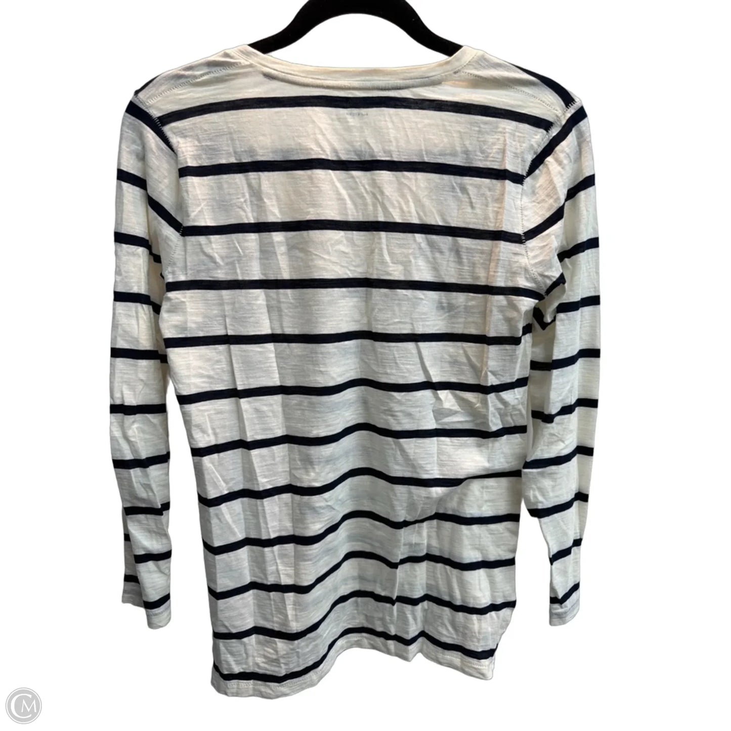 Top Long Sleeve Basic By Madewell In Striped Pattern, Size: Xs