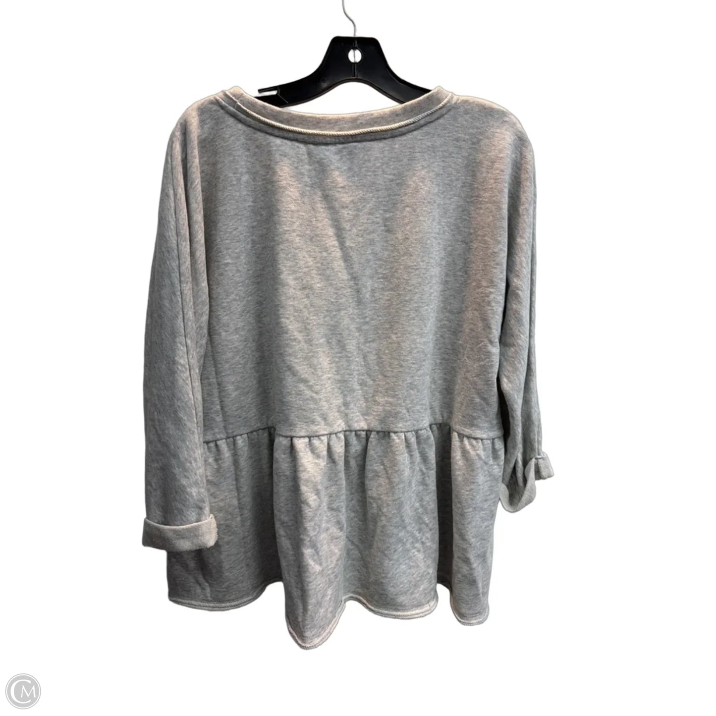 Sweatshirt Crewneck By Saturday/sunday In Grey, Size: S