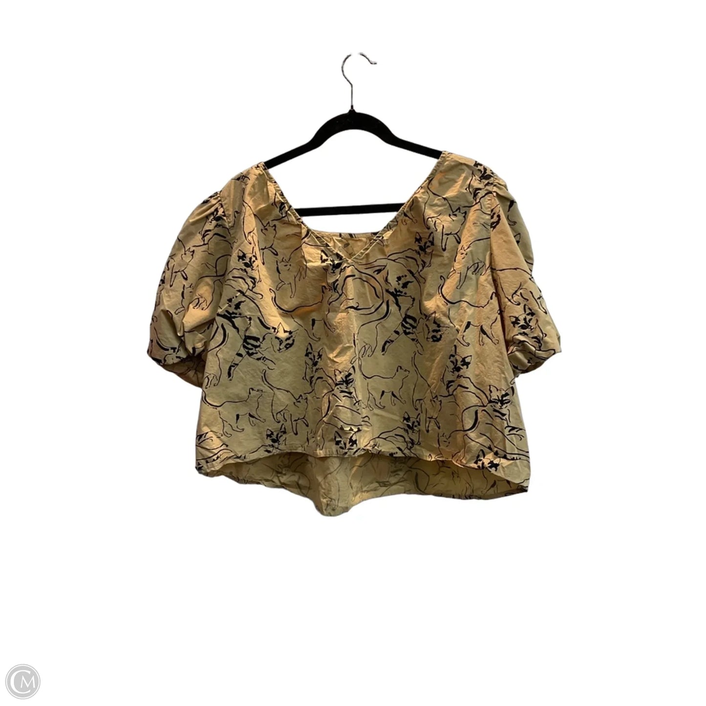 Blouse Short Sleeve By Maeve In Animal Print, Size: L