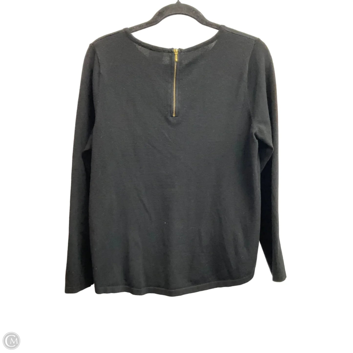 Top Long Sleeve By Chicos In Black, Size: M