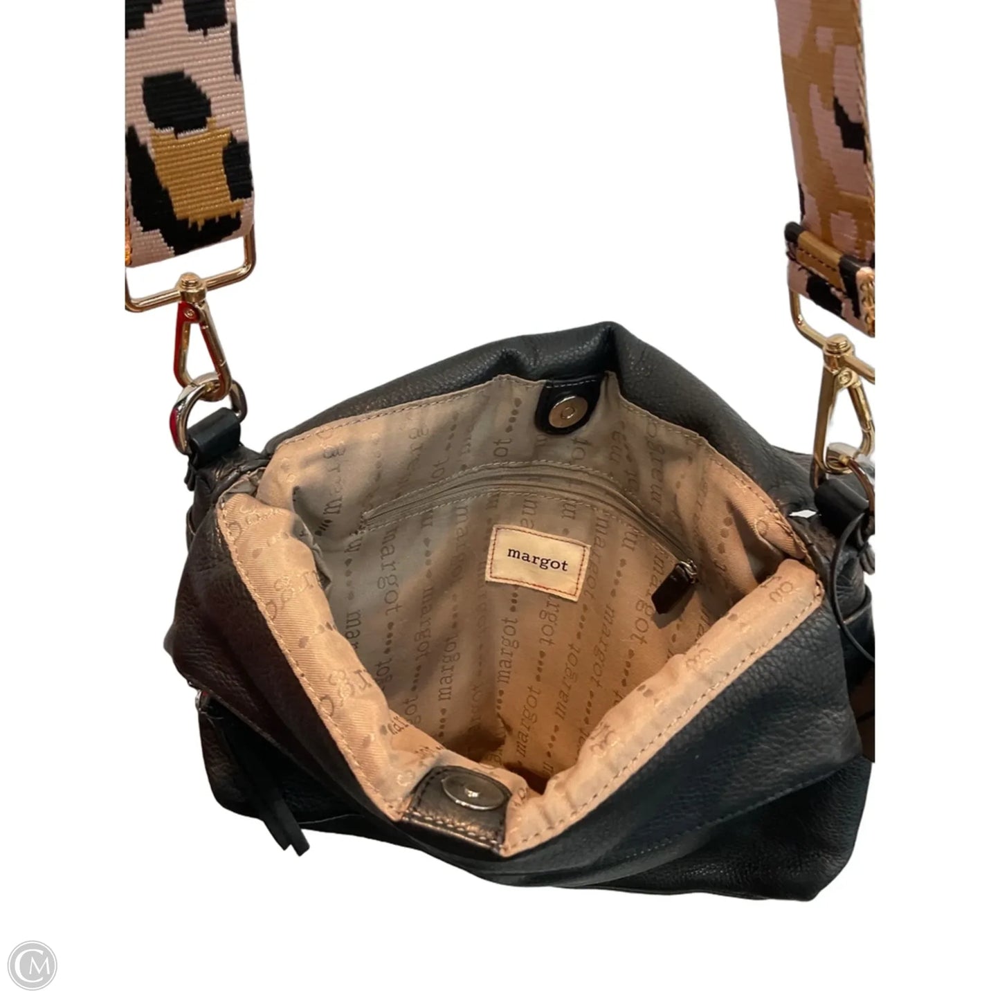 Handbag Leather By Margot, Size: Medium