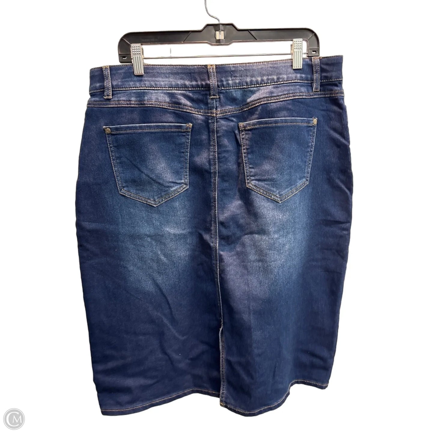 Skirt Midi By Cato In Blue Denim, Size: 16