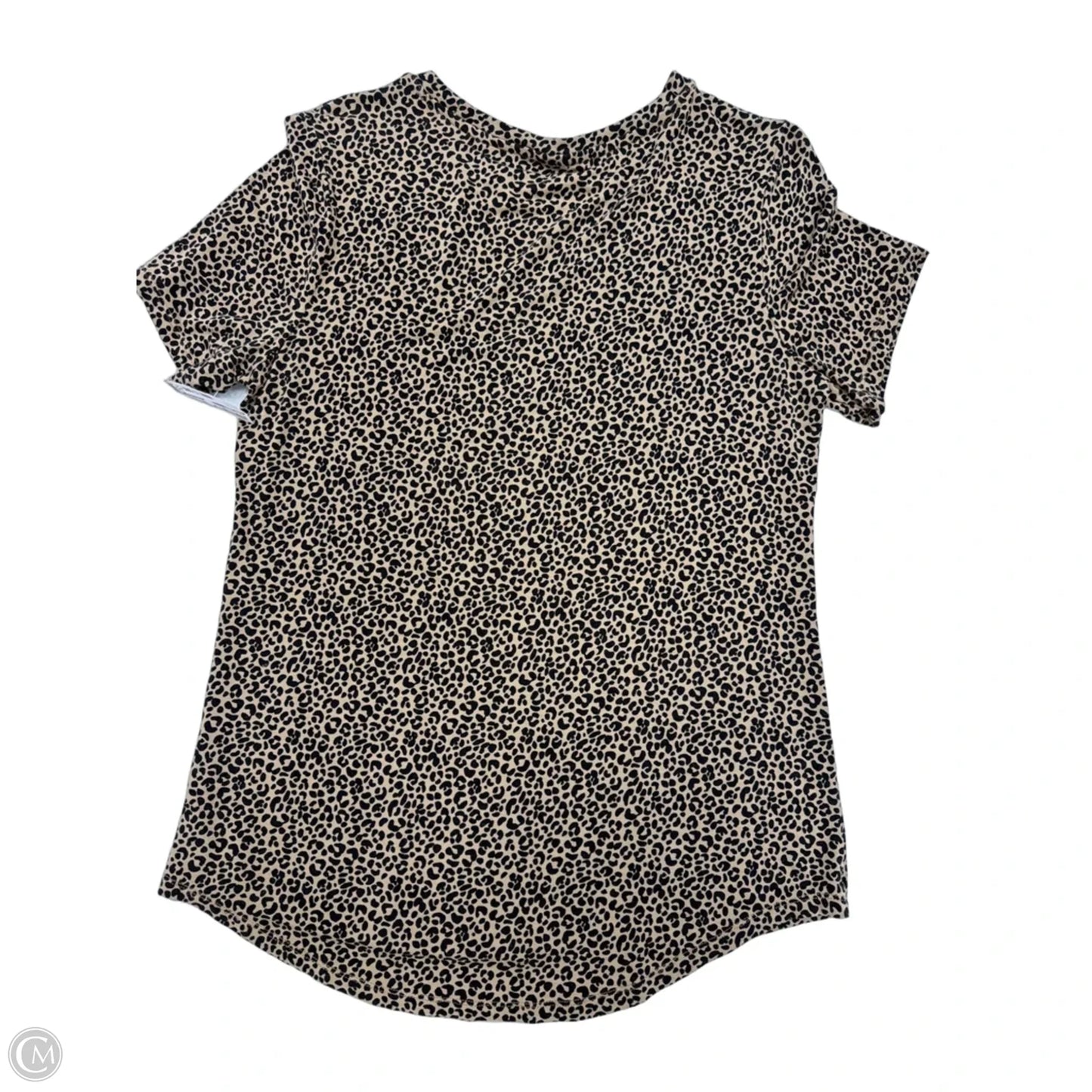Top Short Sleeve Basic By Old Navy In Leopard Print, Size: S