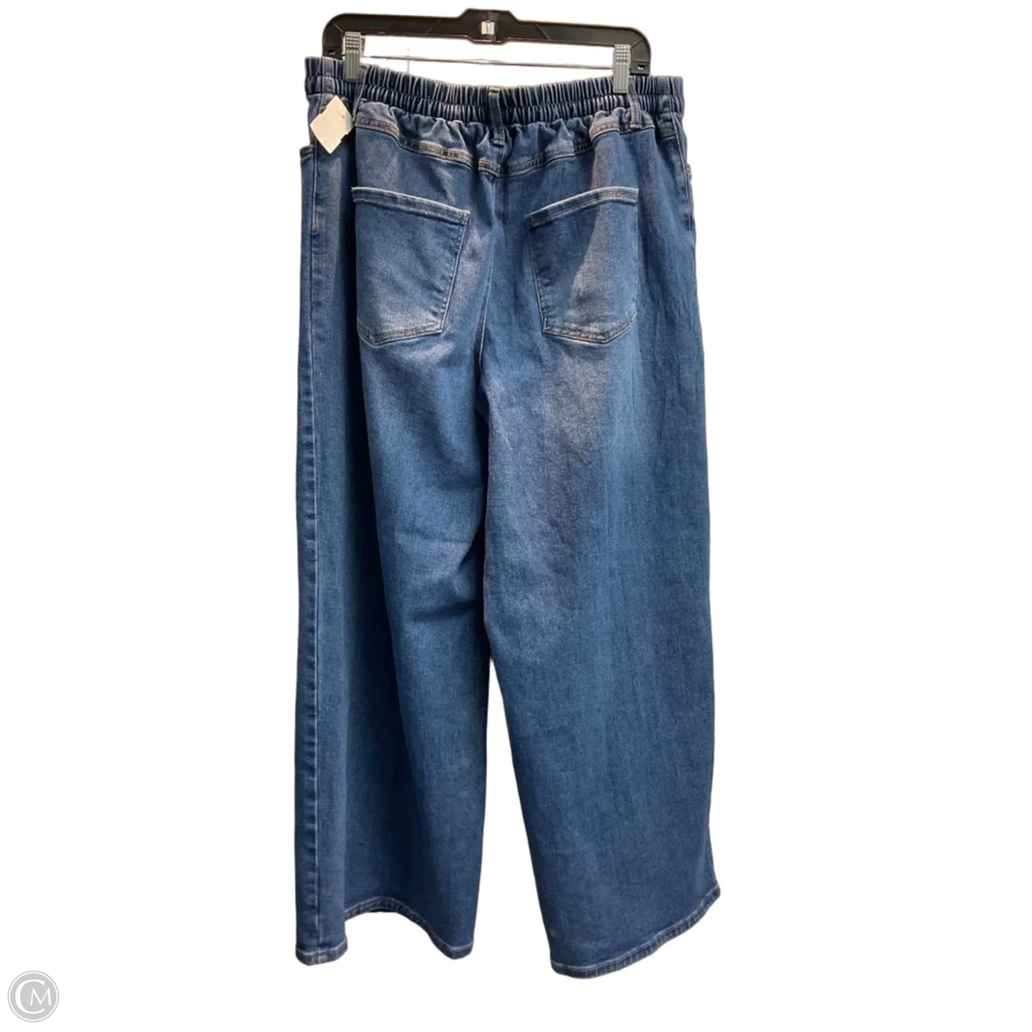 Jeans Wide Leg By Express In Blue Denim, Size: 12