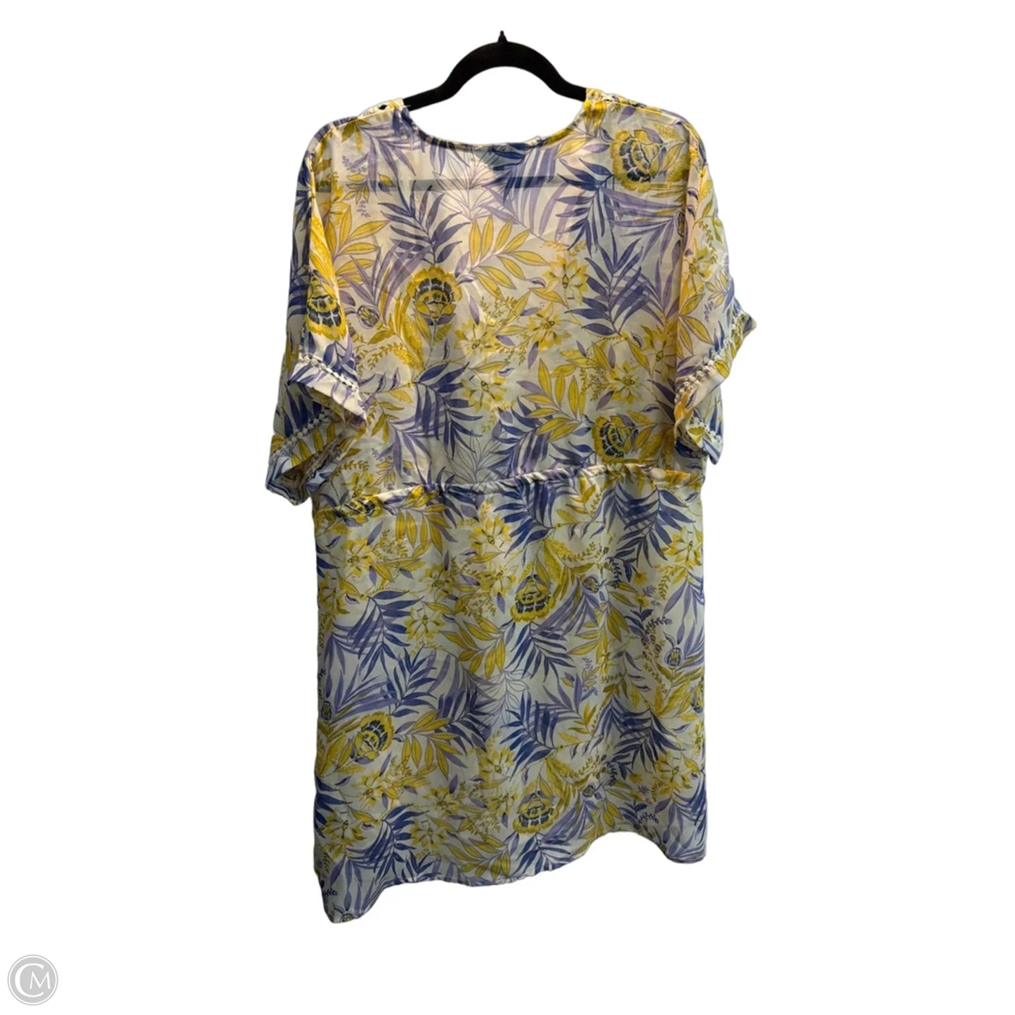 Swimwear Cover-up By Clothes Mentor In Blue & Yellow, Size: Xl