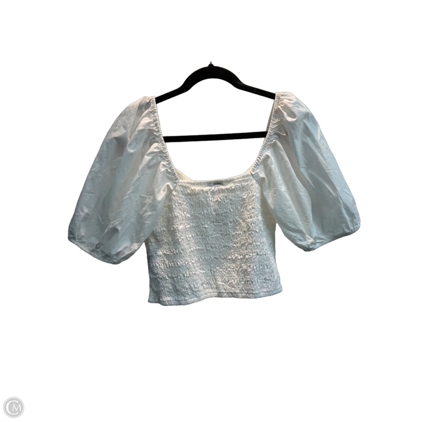 Top Short Sleeve By Gap In White, Size: Xl