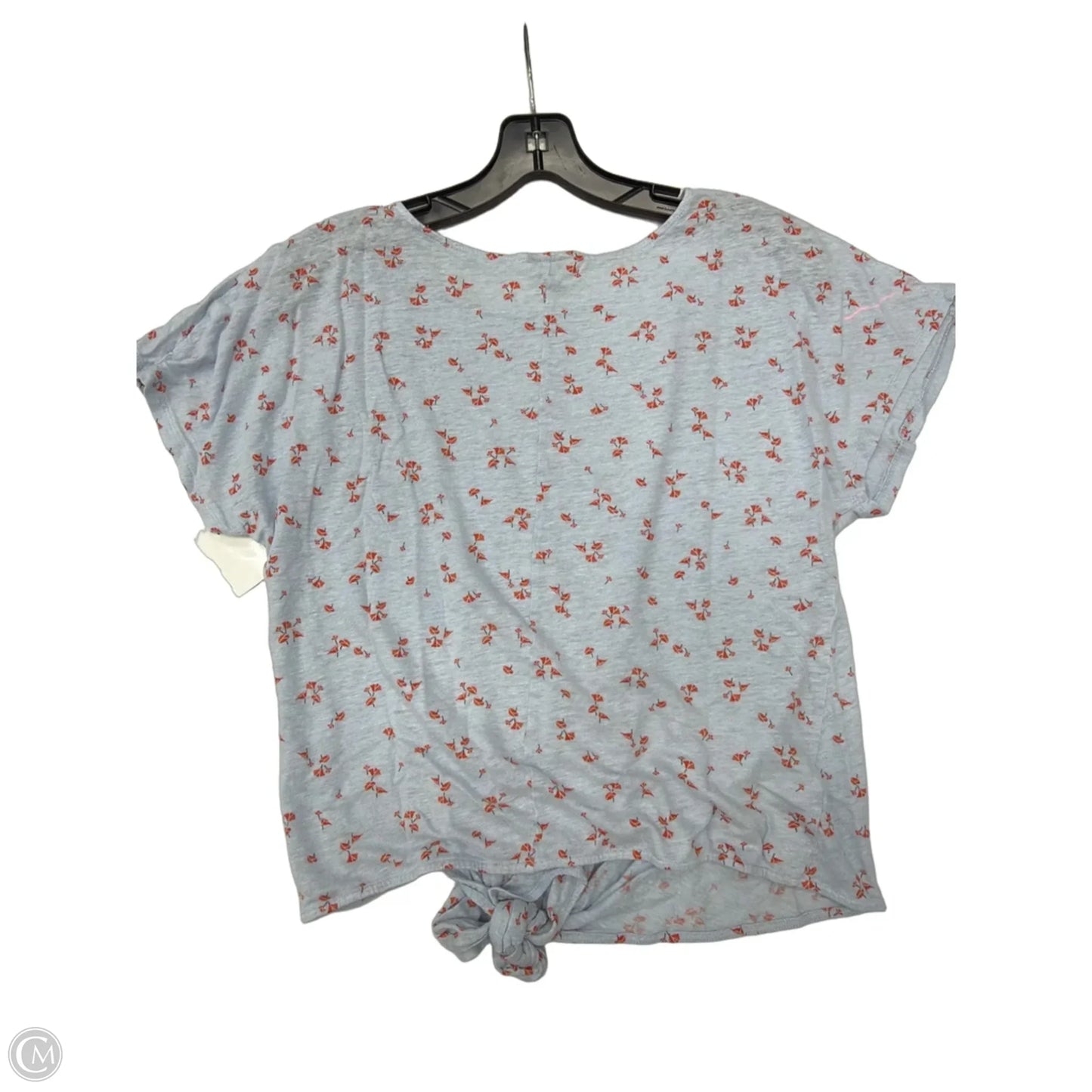Top Short Sleeve By Ann Taylor In Floral Print, Size: L