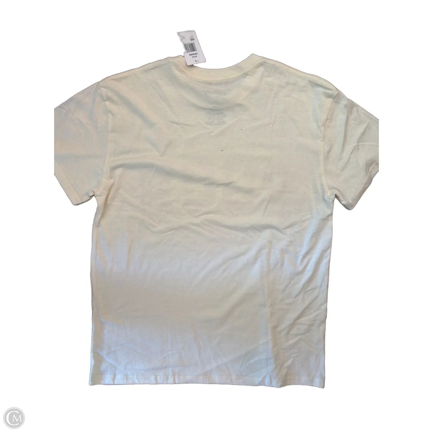 Top Short Sleeve Basic By Disney In Cream, Size: L