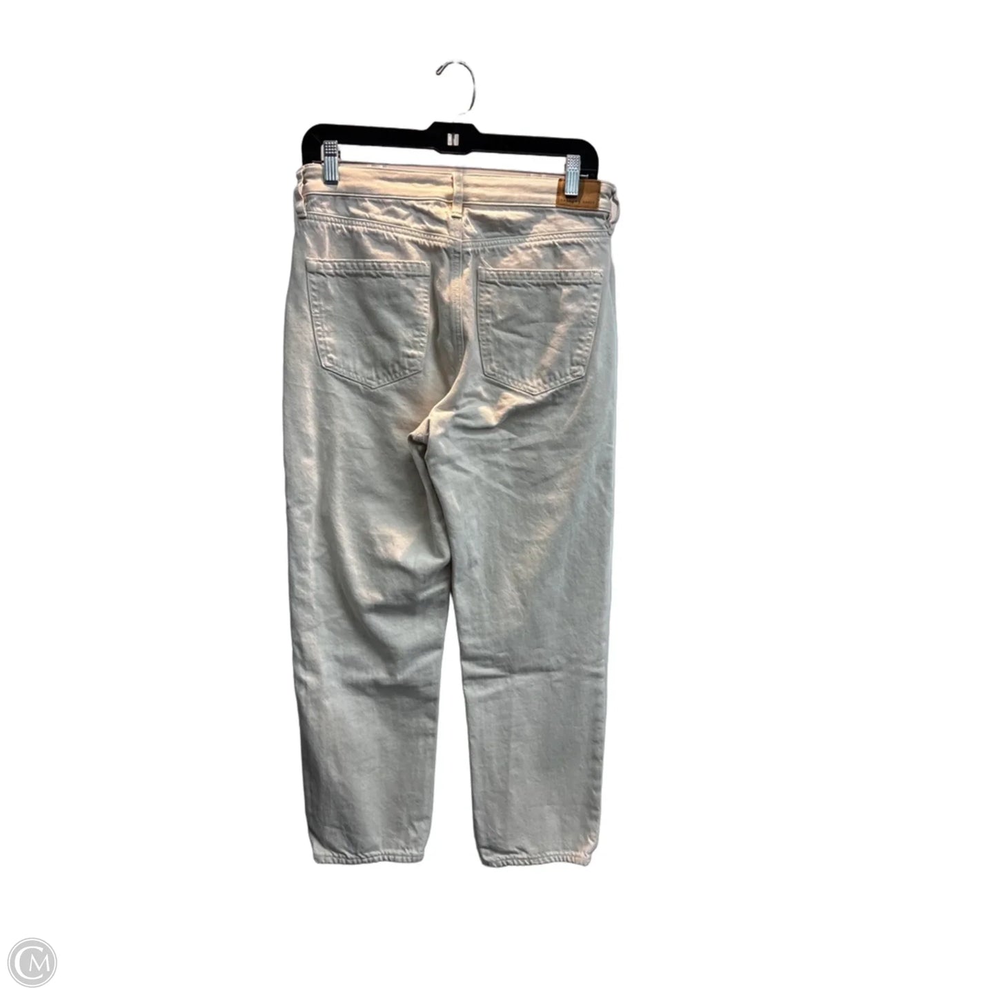 Jeans Straight By American Eagle In Cream Denim, Size: 6