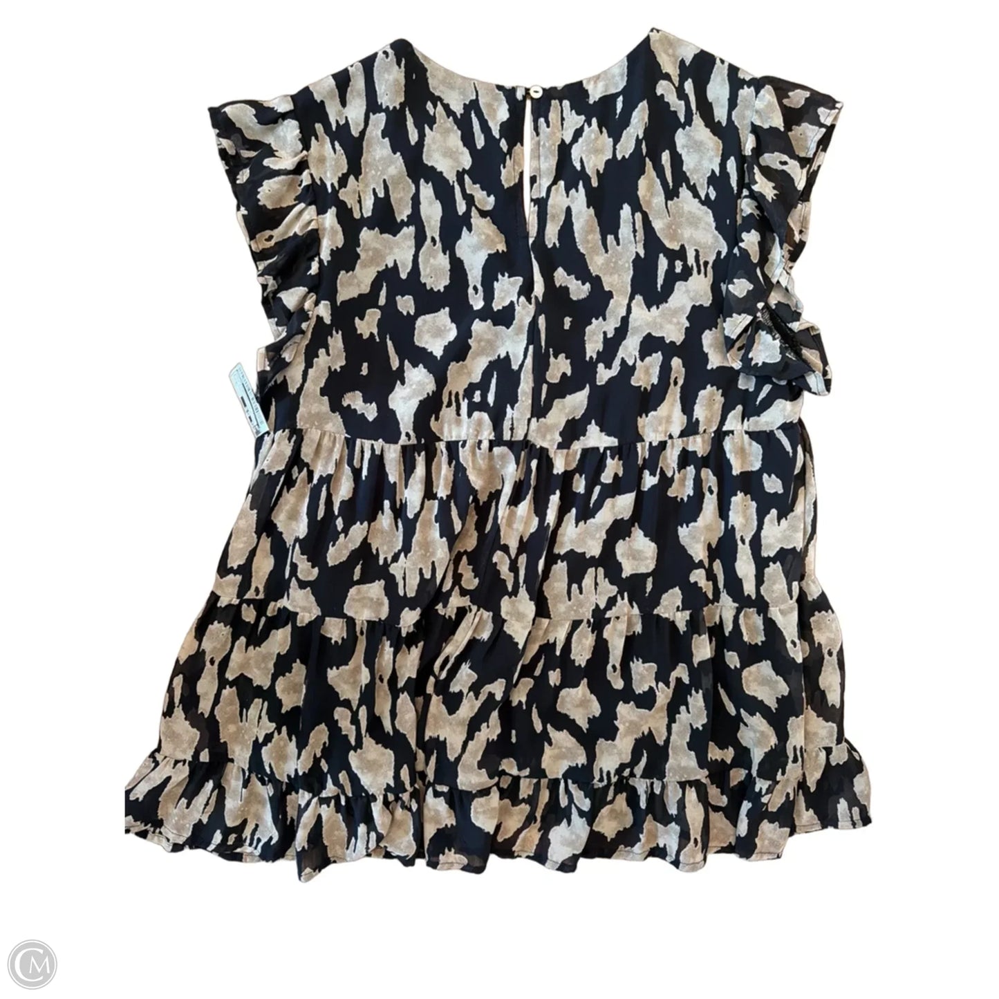 Top Sleeveless By Entro In Black & Tan, Size: S