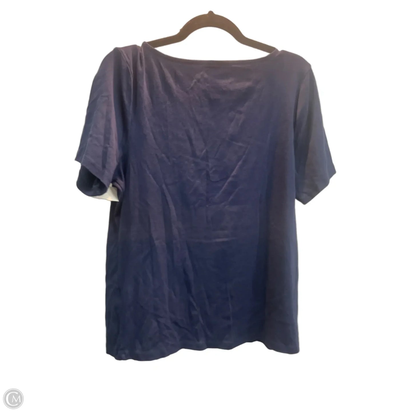 Top Short Sleeve Basic By Charter Club In Navy, Size: Xl