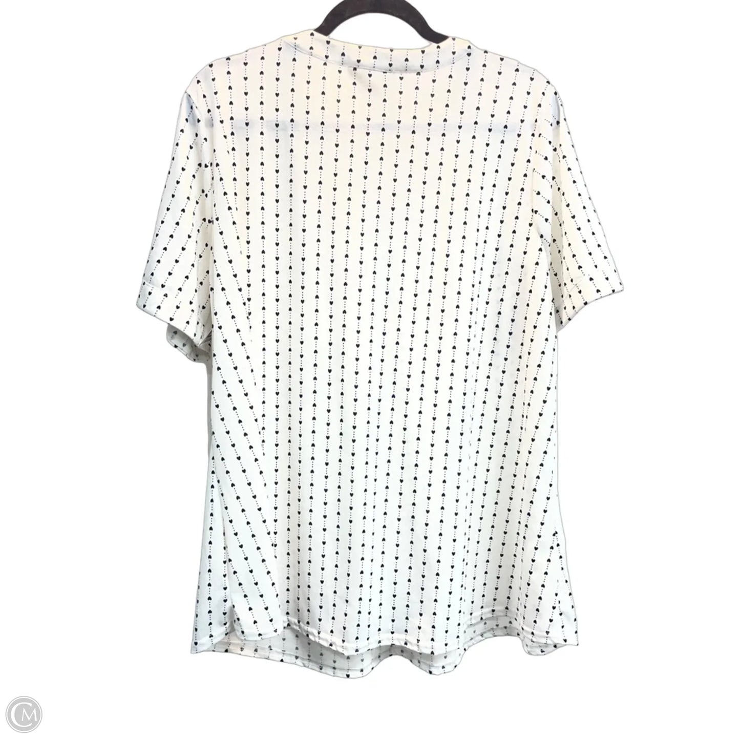 Top Short Sleeve By Clothes Mentor In Black & White, Size: 3x