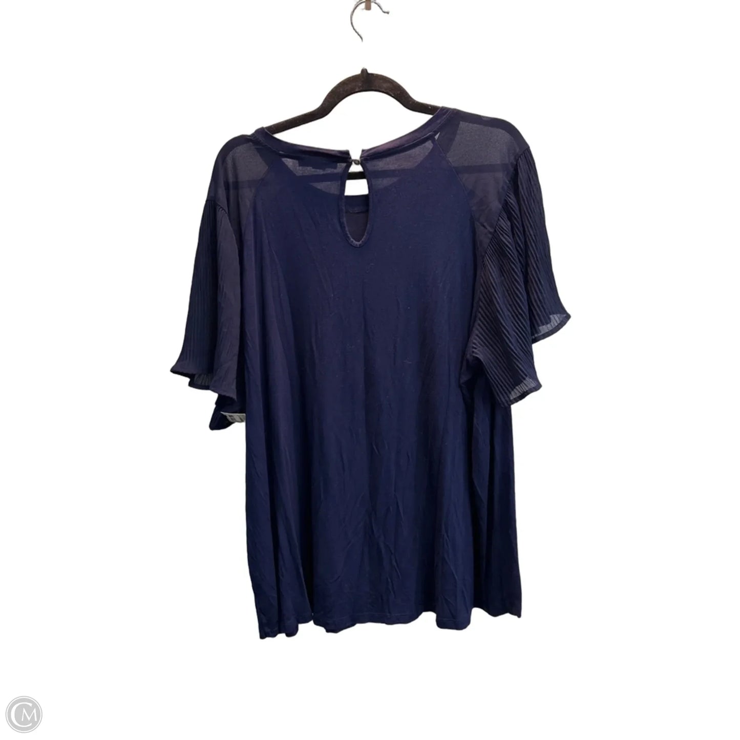 Top Short Sleeve By Cable And Gauge In Navy, Size: 3x
