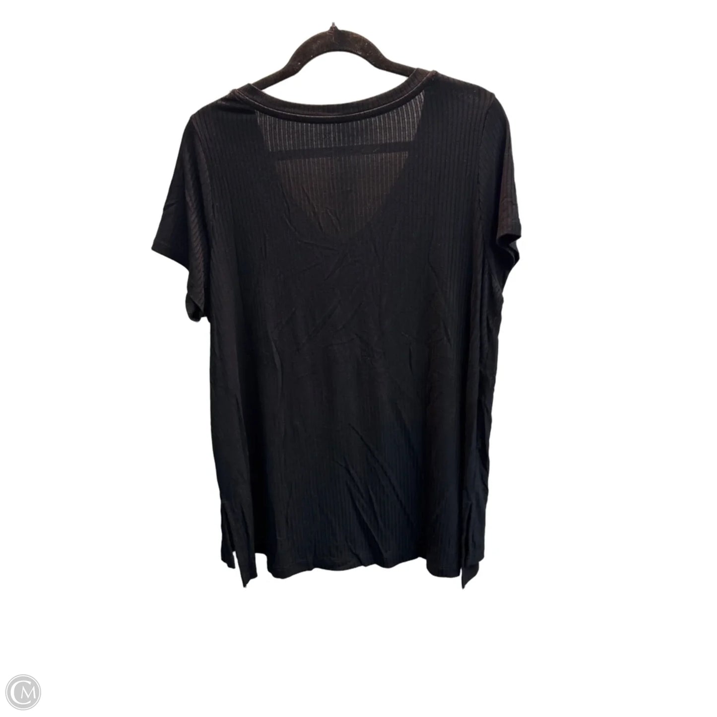 Top Short Sleeve Basic By Rachel Zoe In Black, Size: 1x