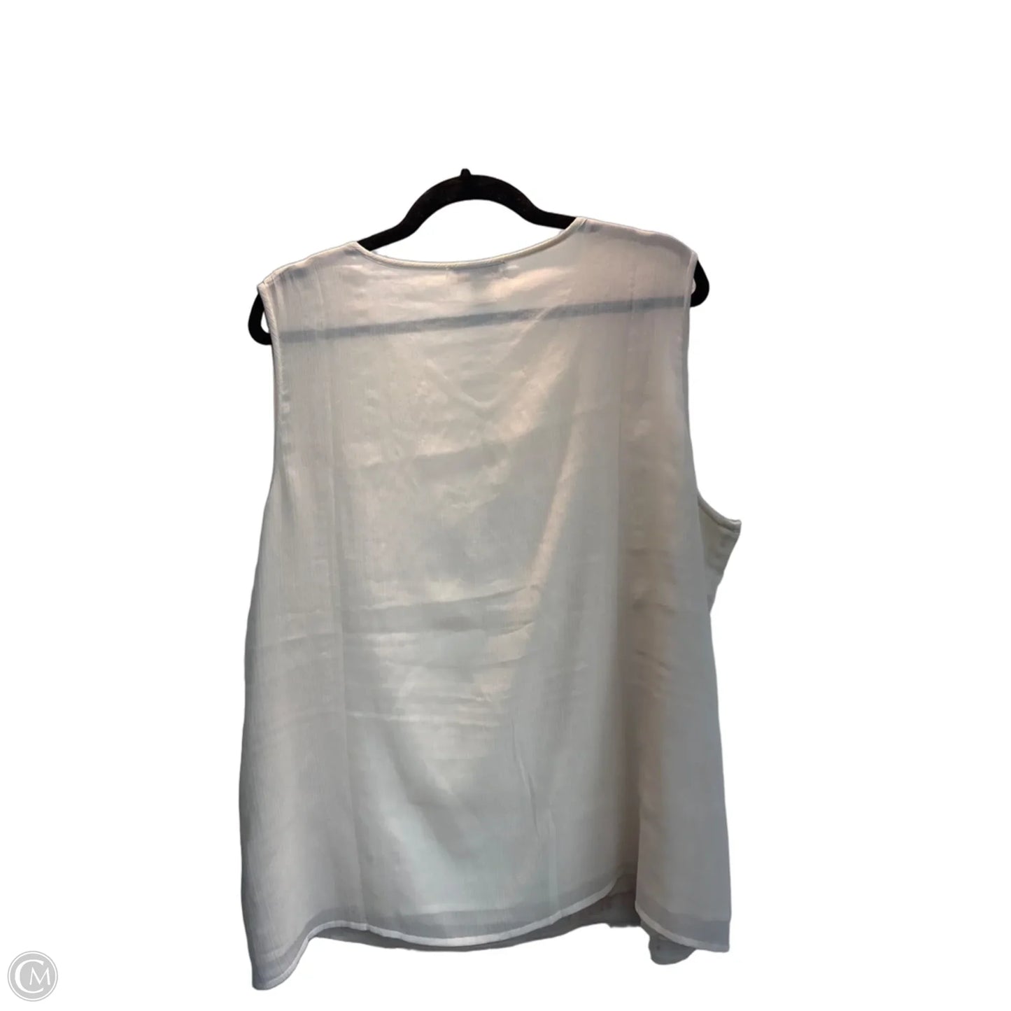 Top Sleeveless By Coldwater Creek In Cream, Size: 2x