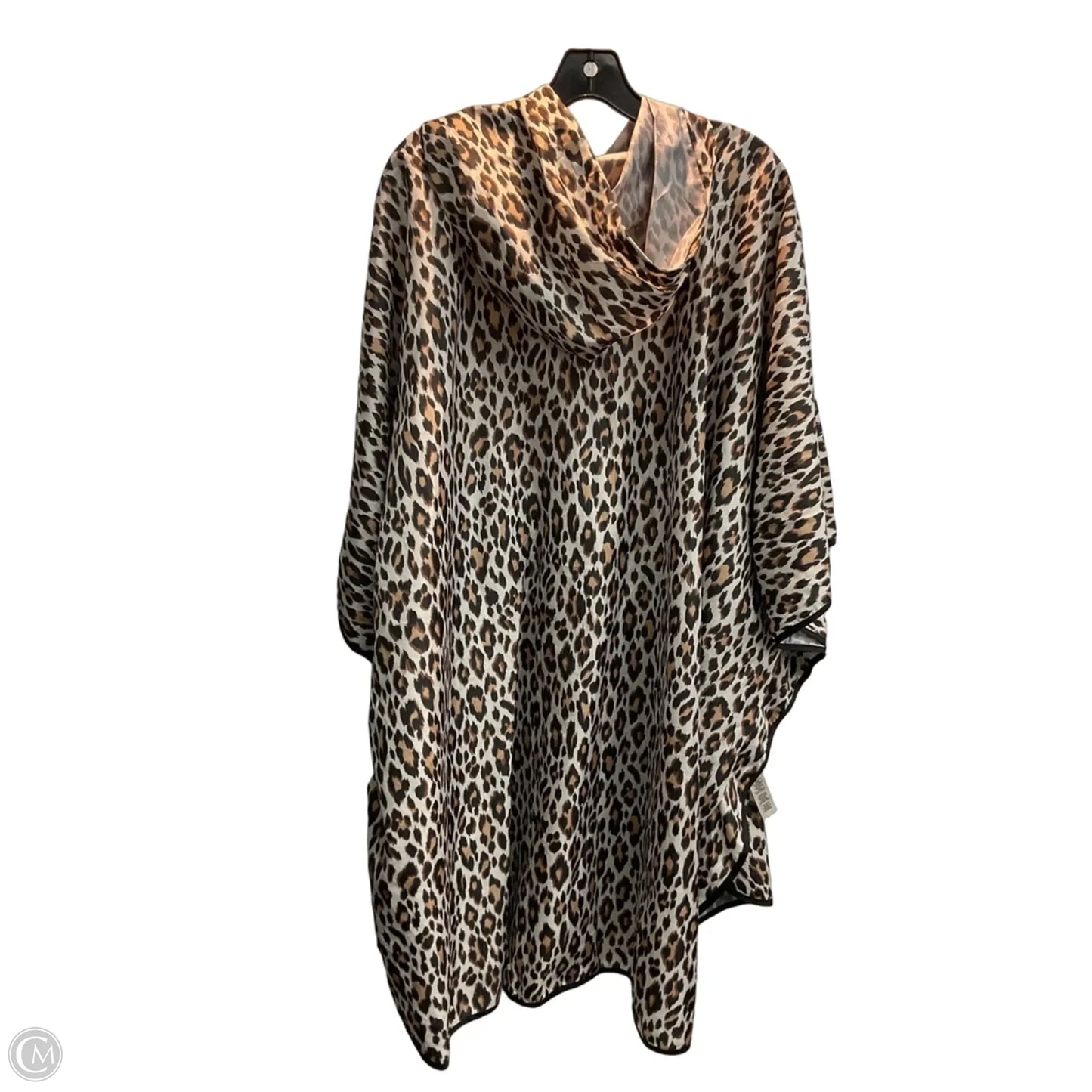 Poncho By Chicos In Leopard Print, Size: Osfm