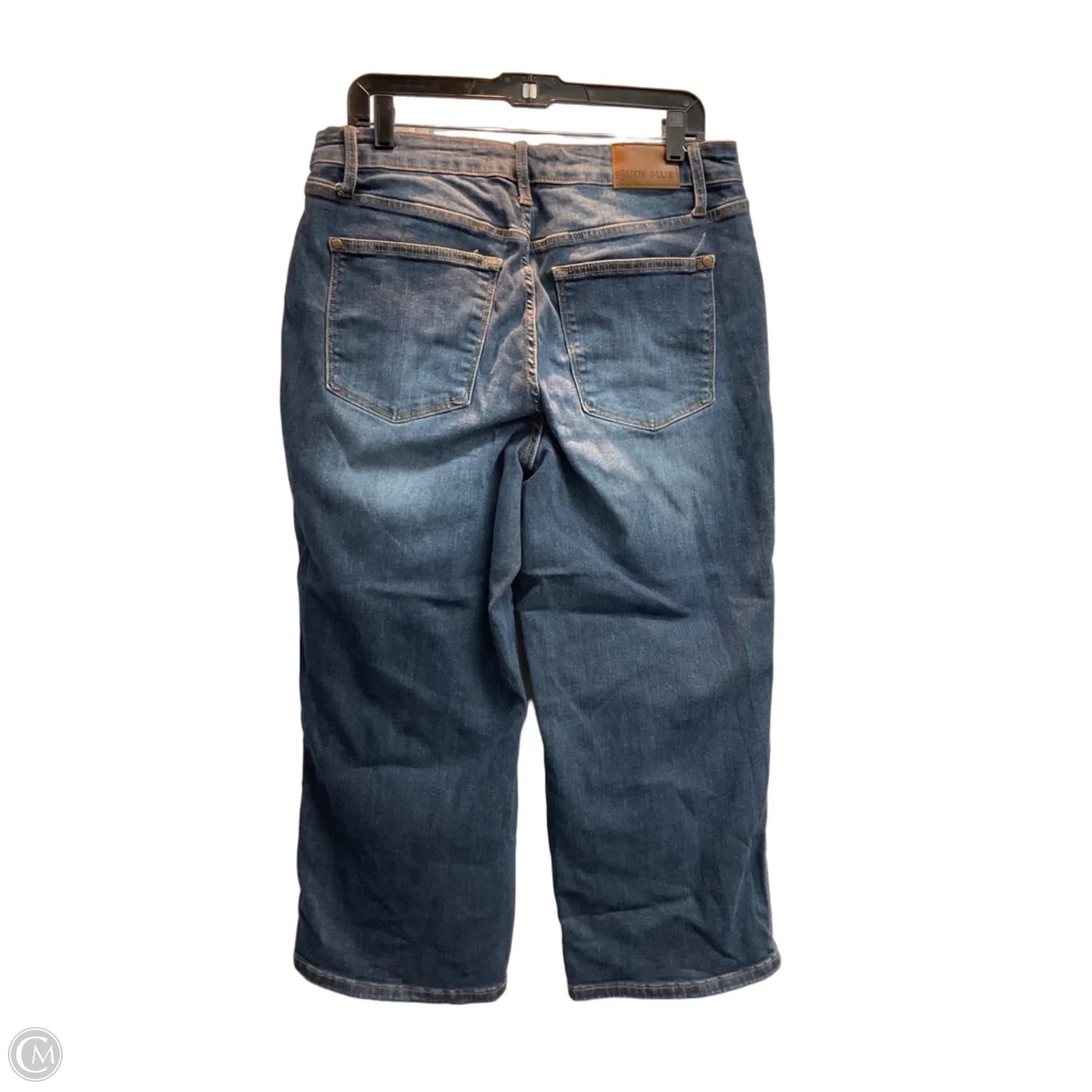 Jeans Cropped By Judy Blue In Blue Denim, Size: 16