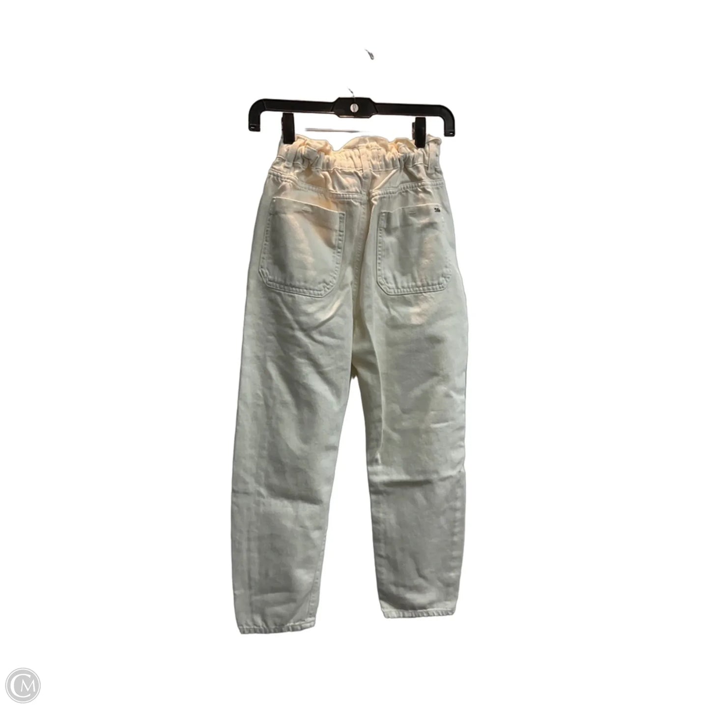 Pants Joggers By Zara In White Denim, Size: 2