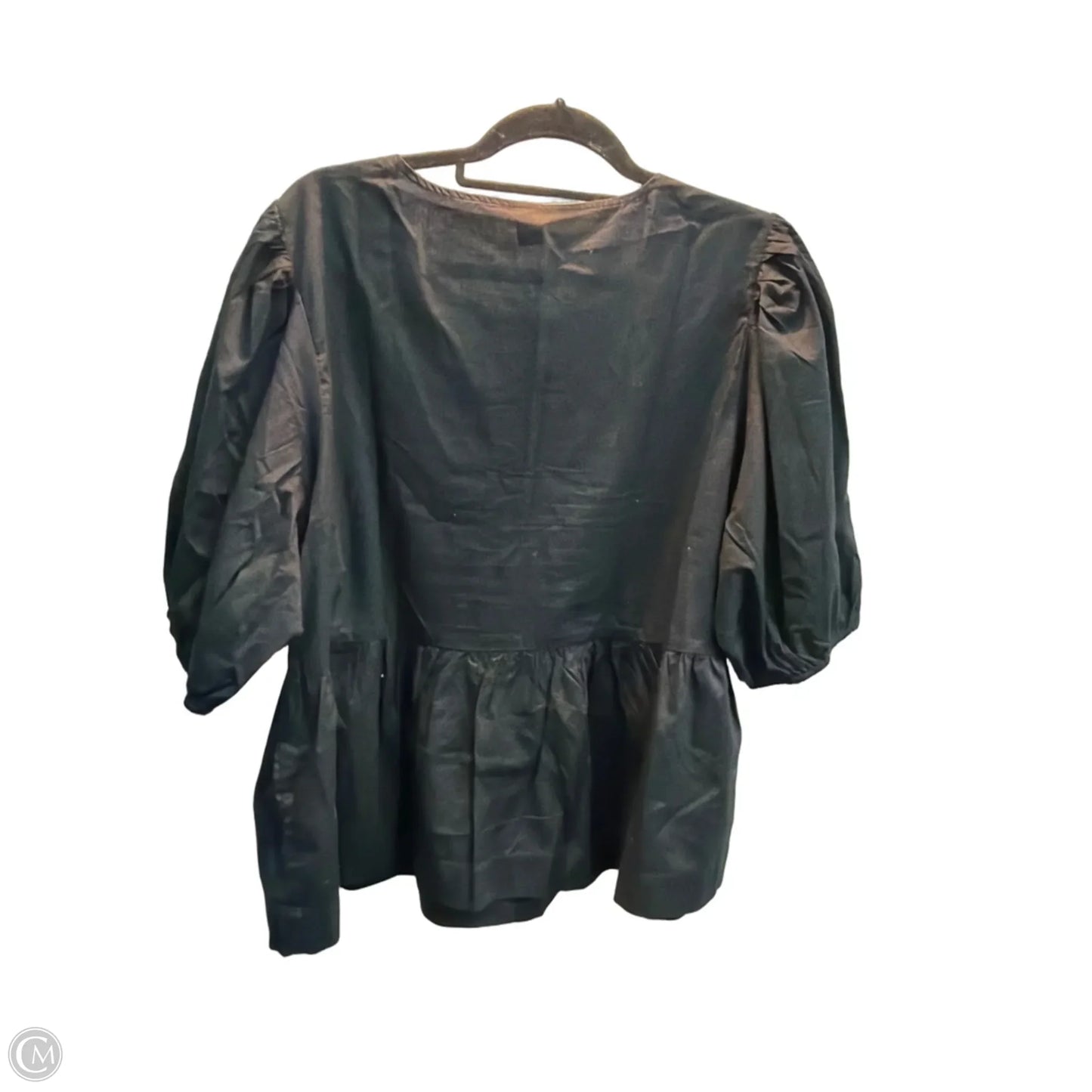 Blouse Short Sleeve By Old Navy In Black, Size: Xl